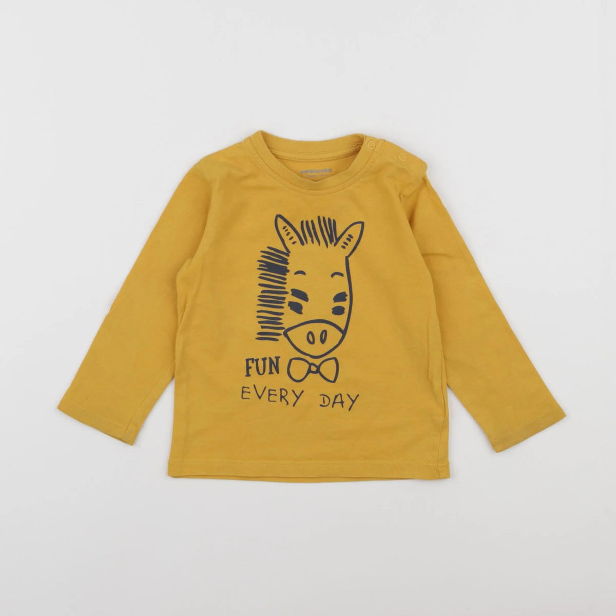 Vertbaudet - tee-shirt jaune - 12 mois