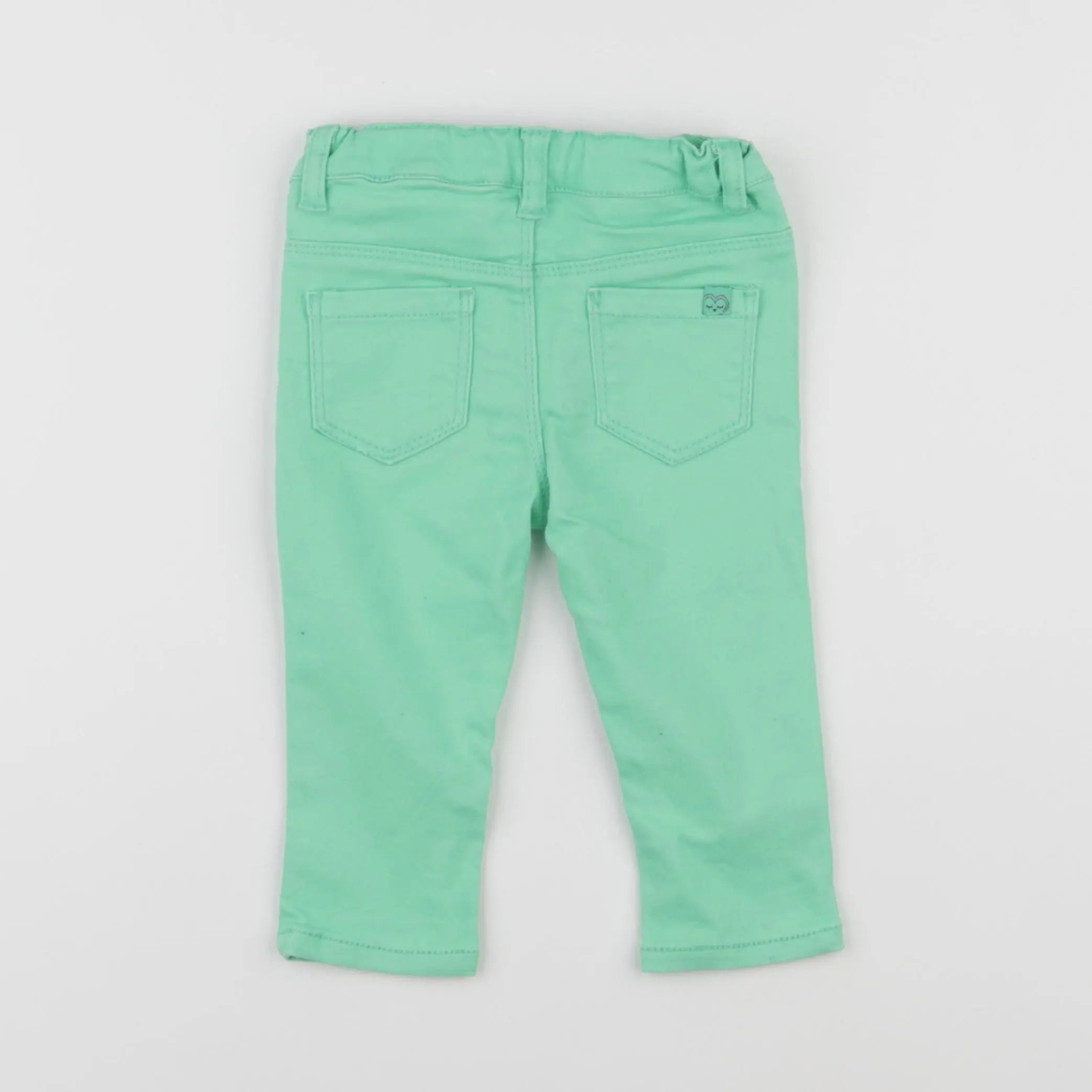 Vertbaudet - pantalon vert - 12 mois