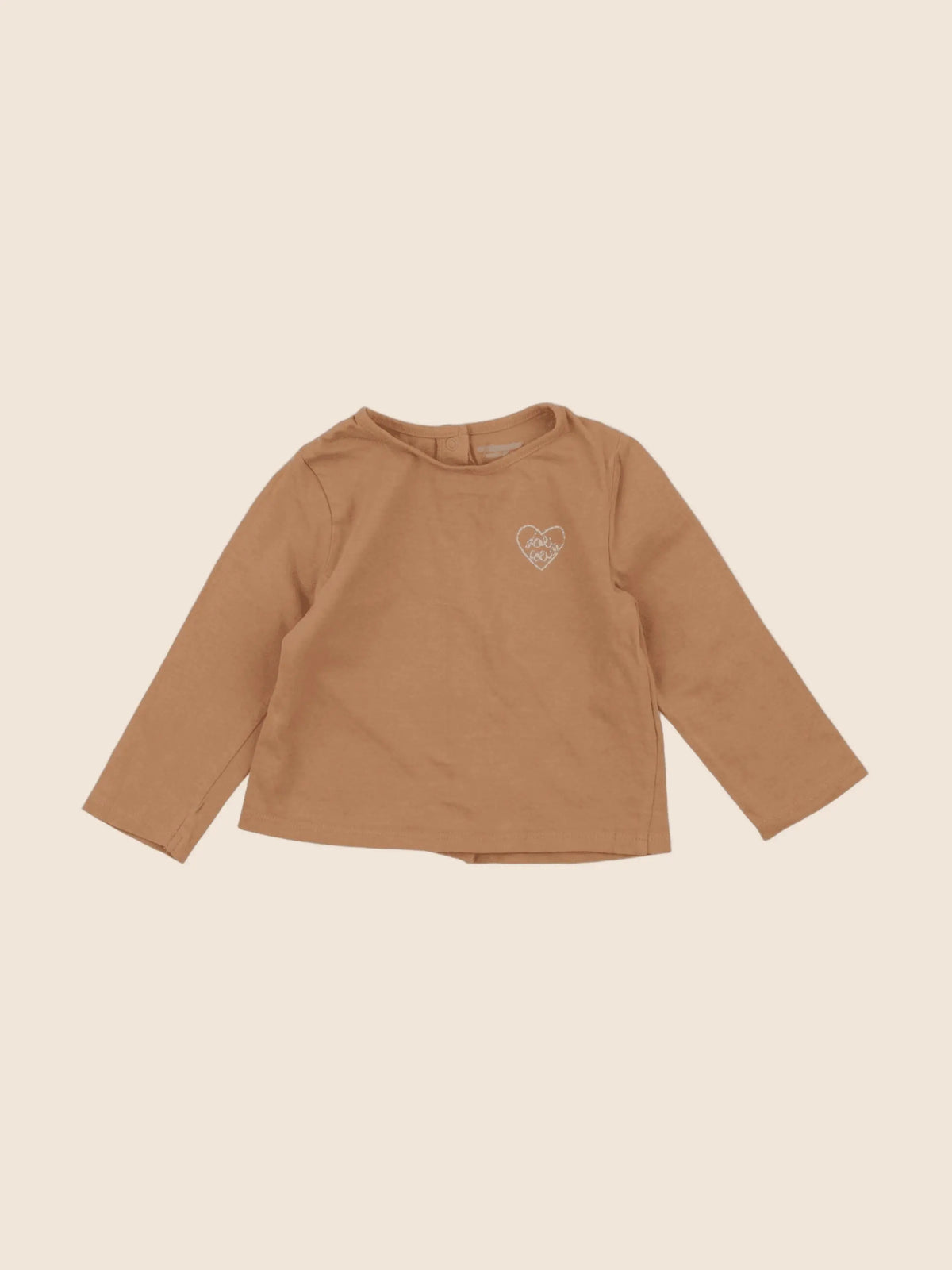 Vertbaudet - tee-shirt marron - 9 mois