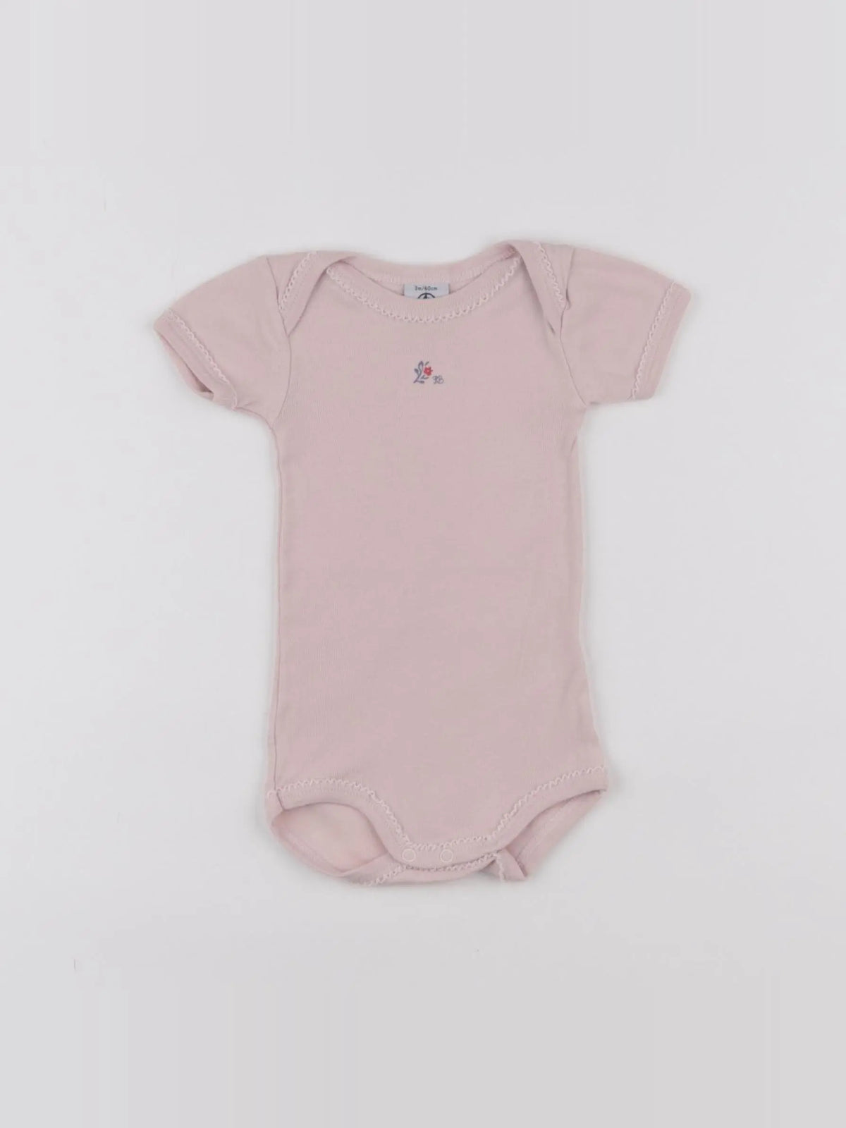Petit Bateau - body rose - 3 mois