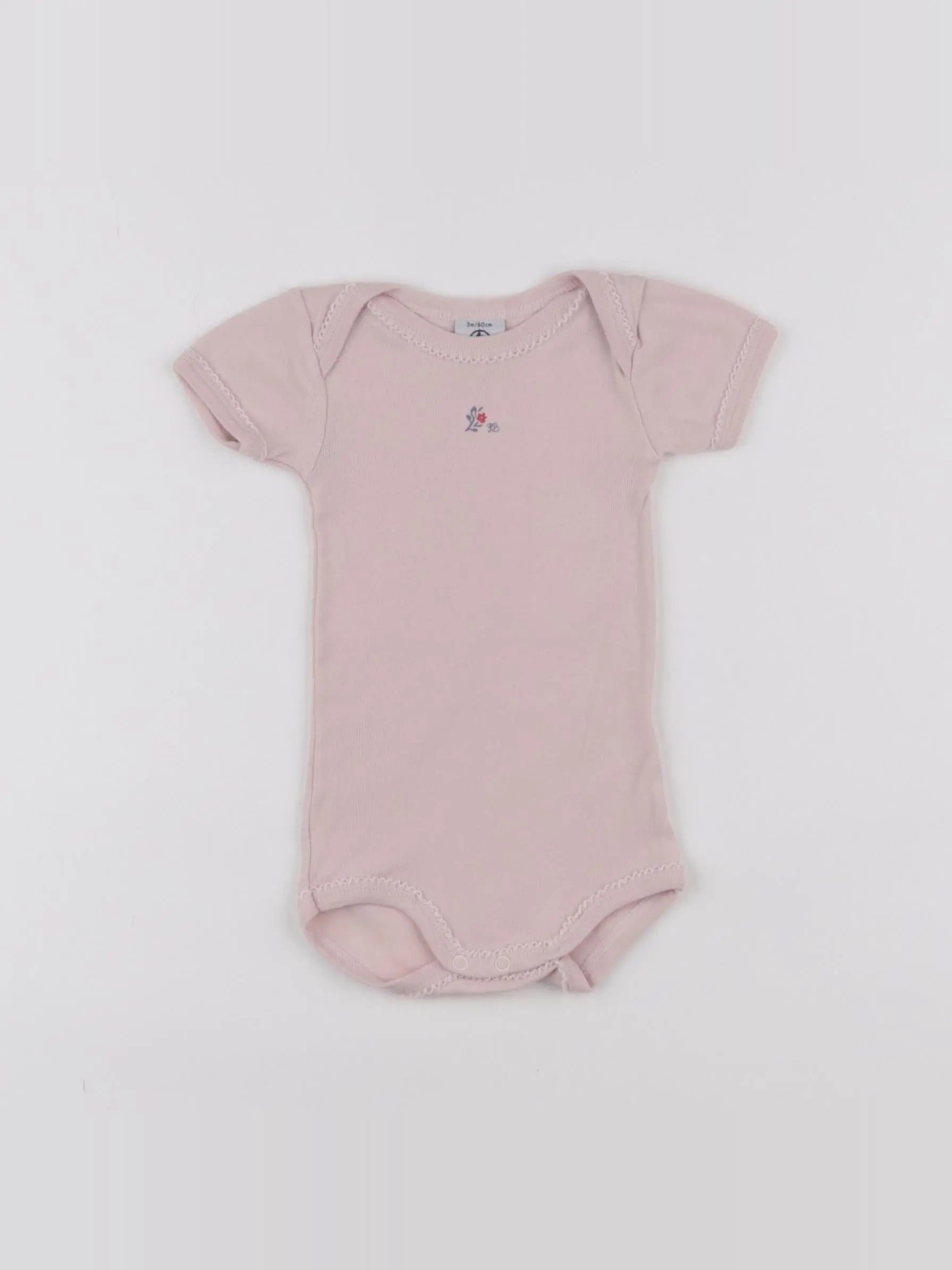 Petit Bateau - body rose - 3 mois