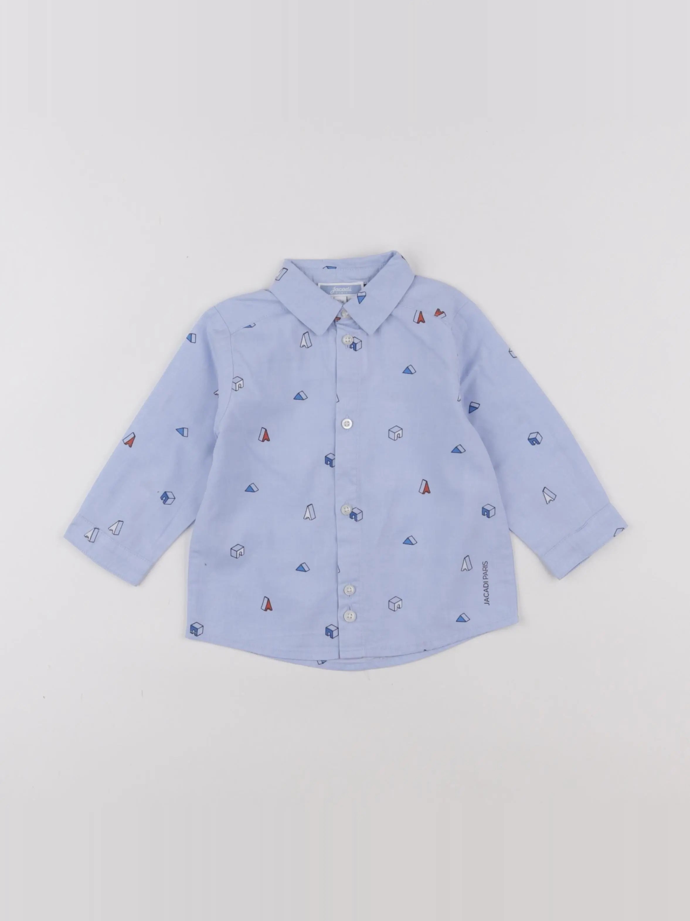 Jacadi - chemise bleu - 12 mois