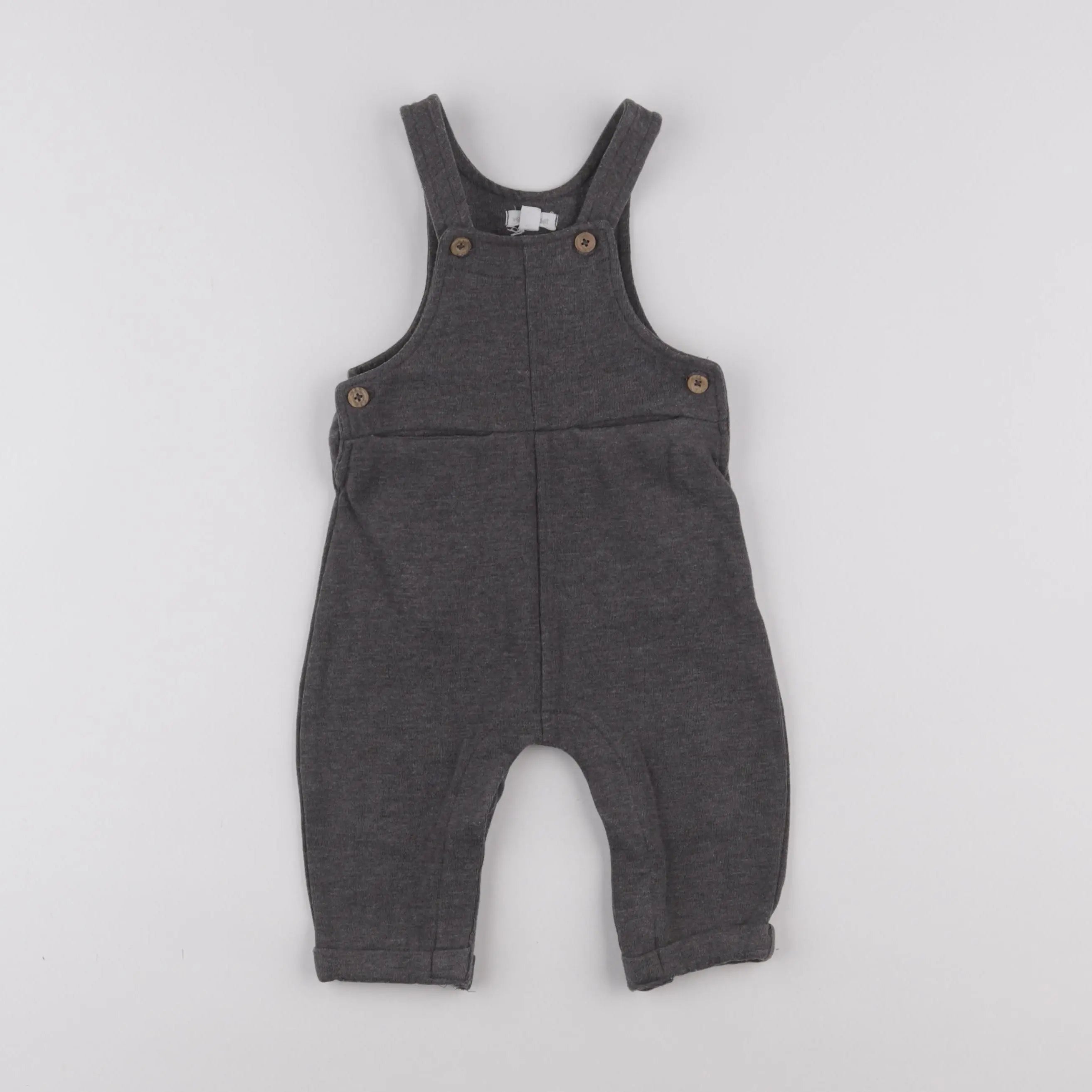 Vertbaudet - salopette gris - 9 mois