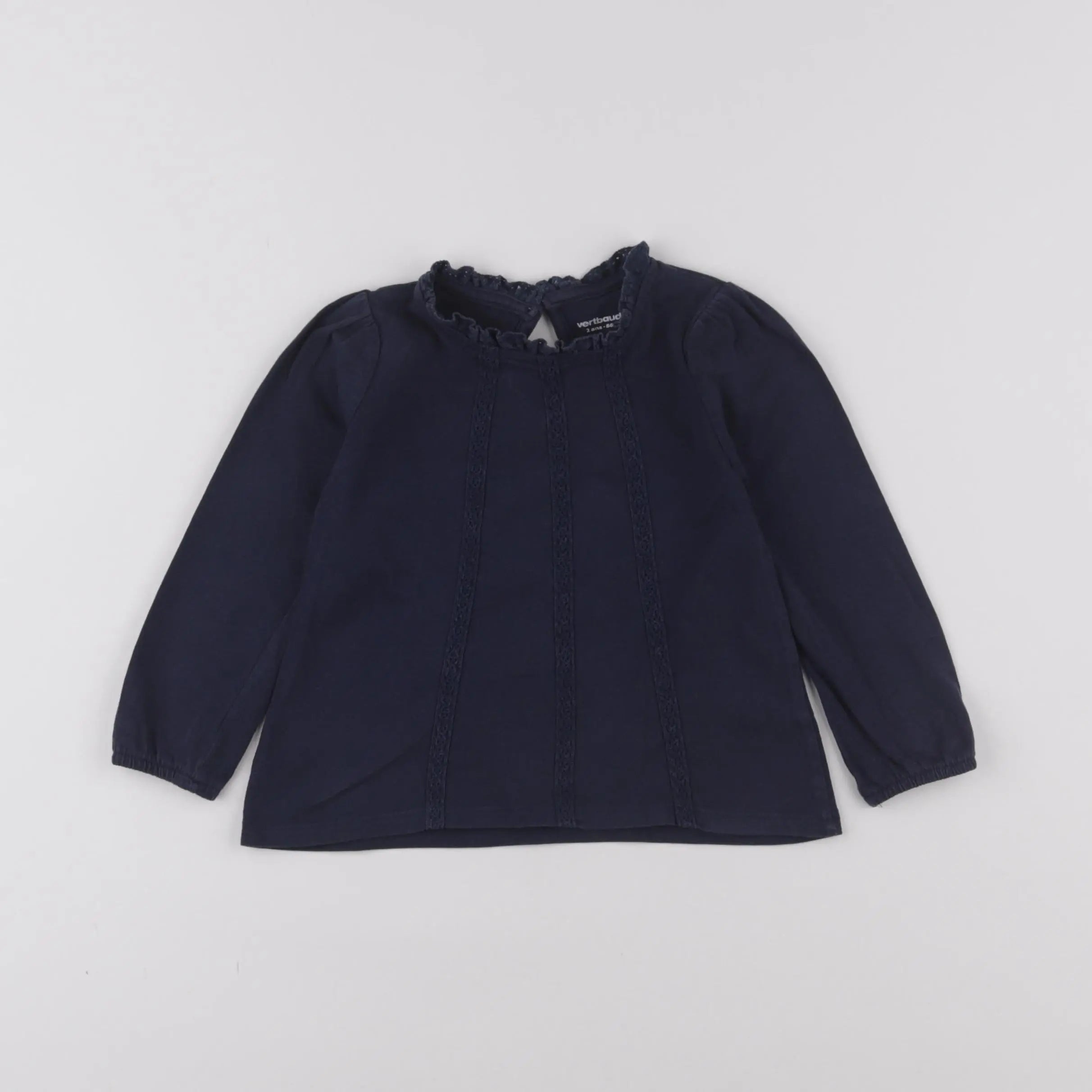 Vertbaudet - tee-shirt bleu - 2 ans
