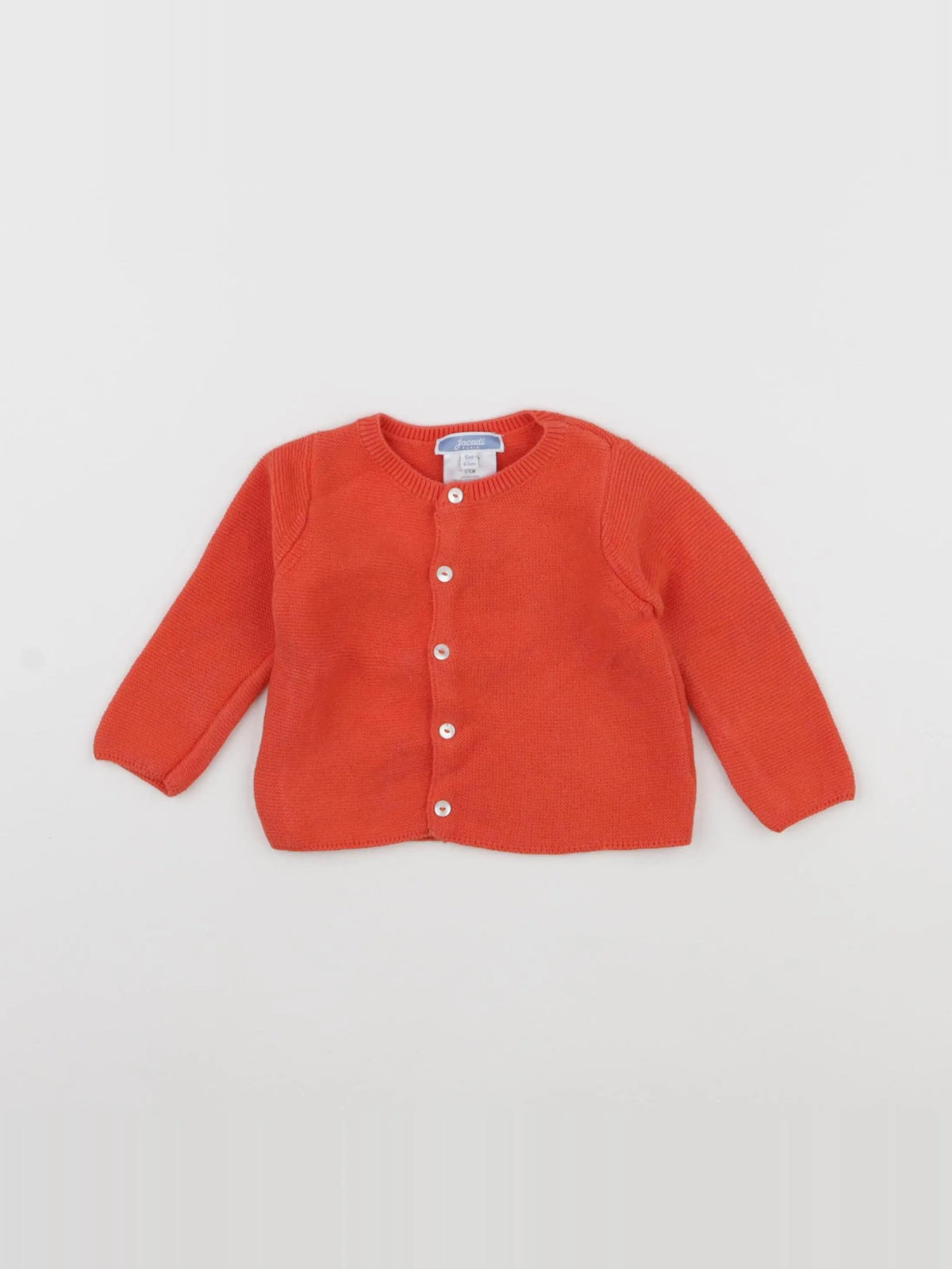 Jacadi - gilet orange - 6 mois