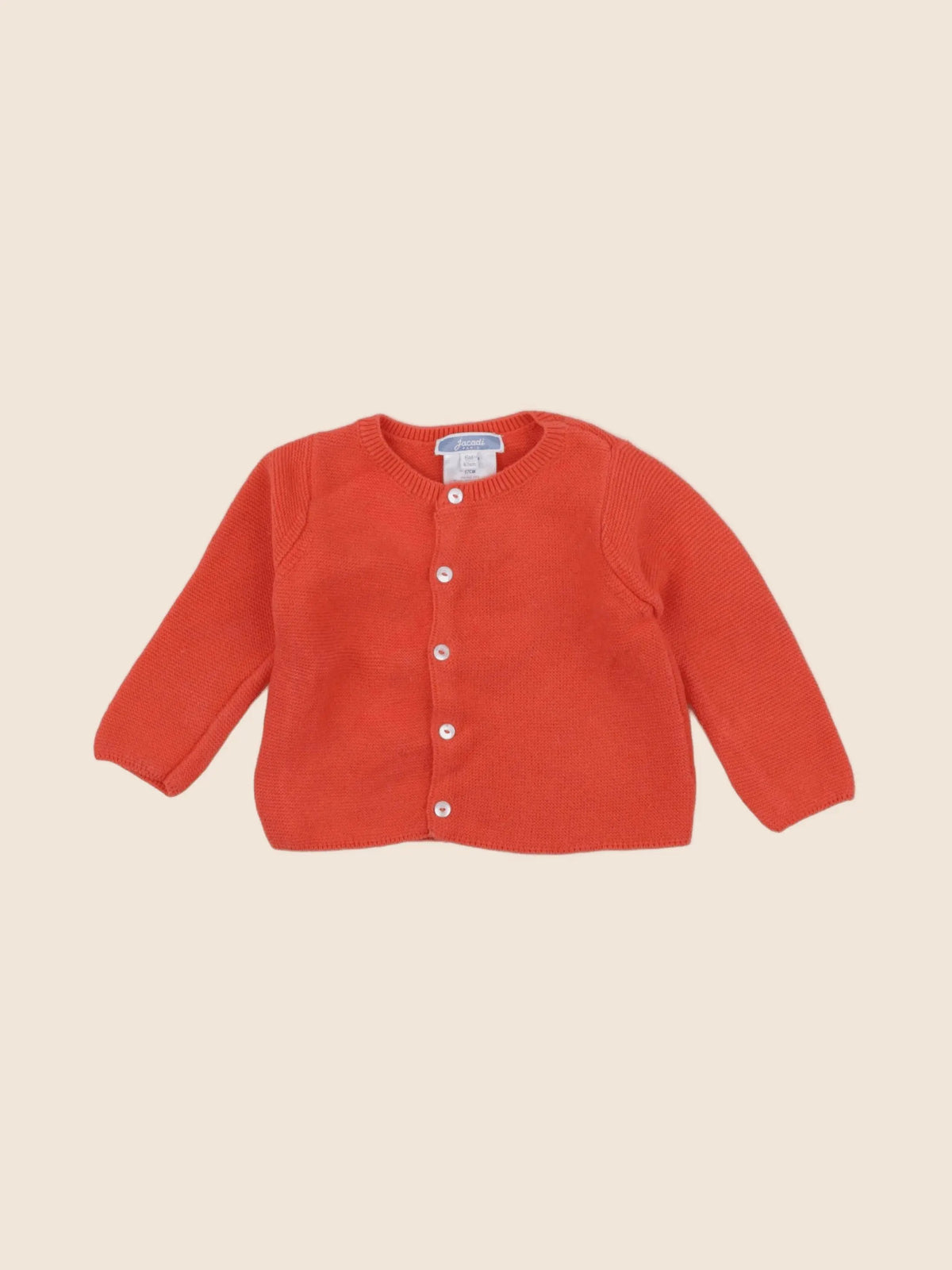 Jacadi - gilet orange - 6 mois