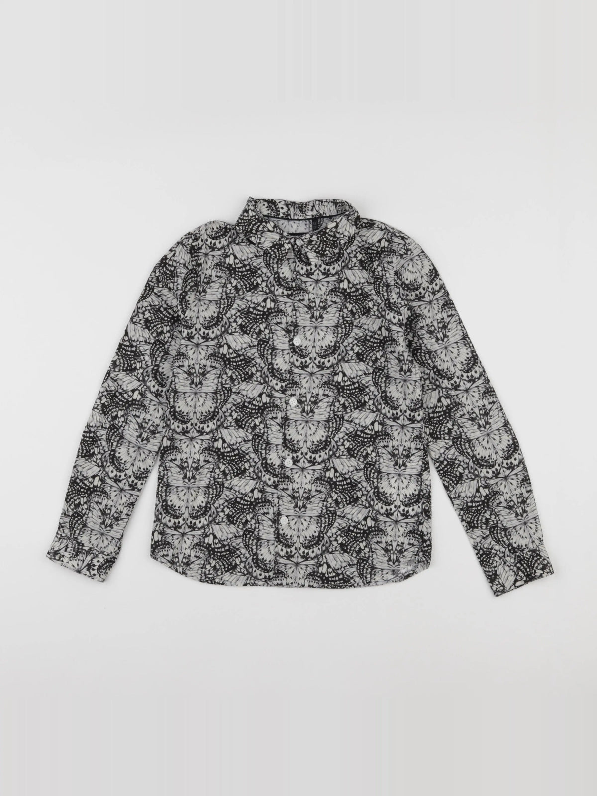 IKKS - chemise gris, blanc - 8 ans