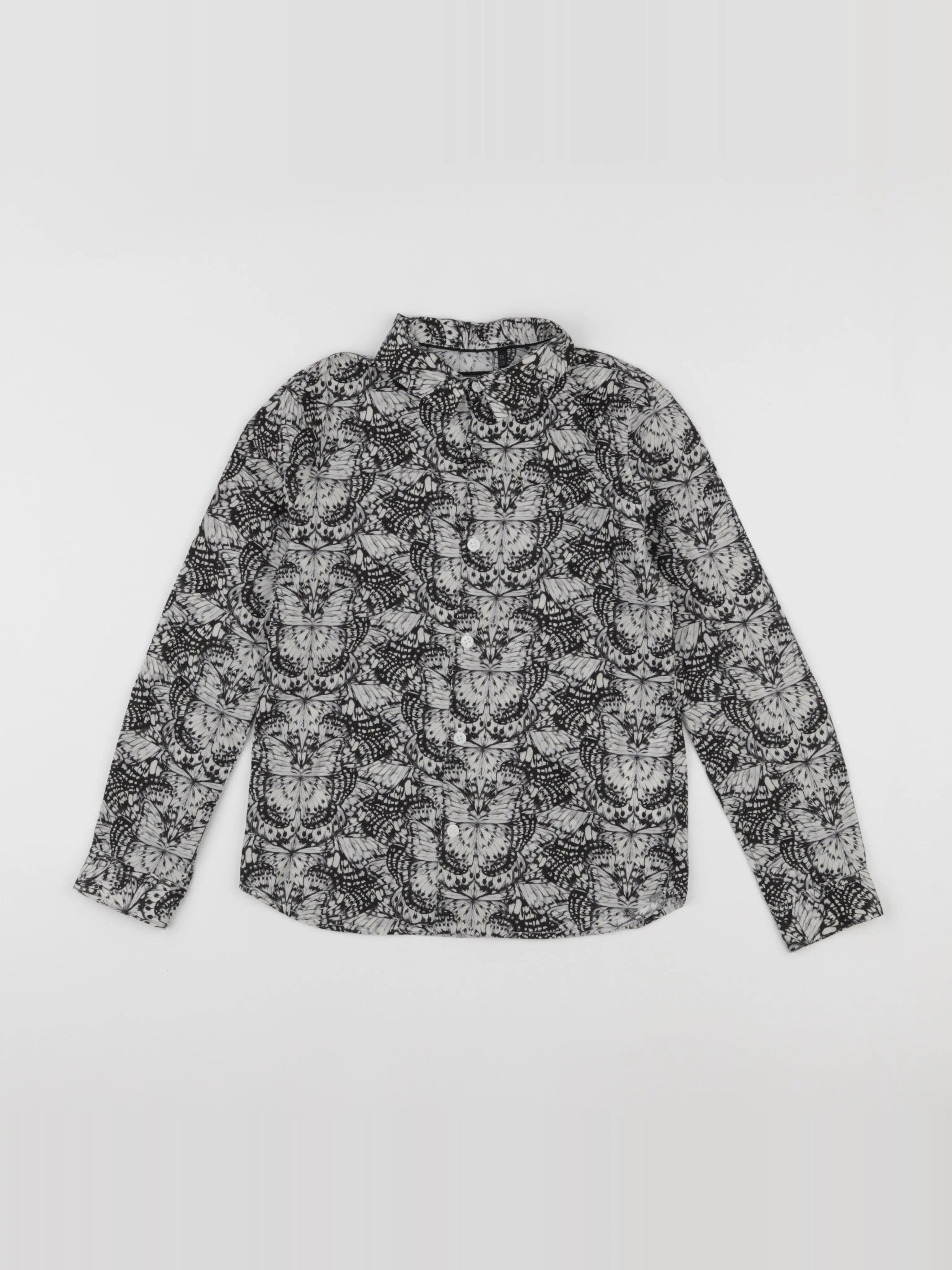 IKKS - chemise gris, blanc - 8 ans