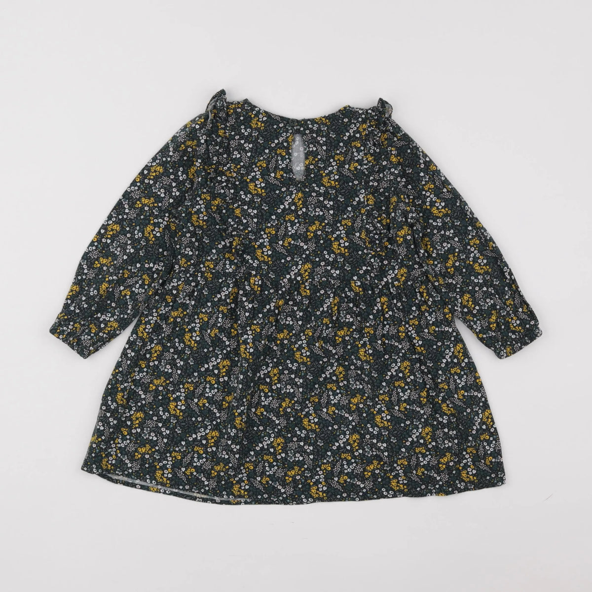 Vertbaudet - robe vert, jaune - 3 ans