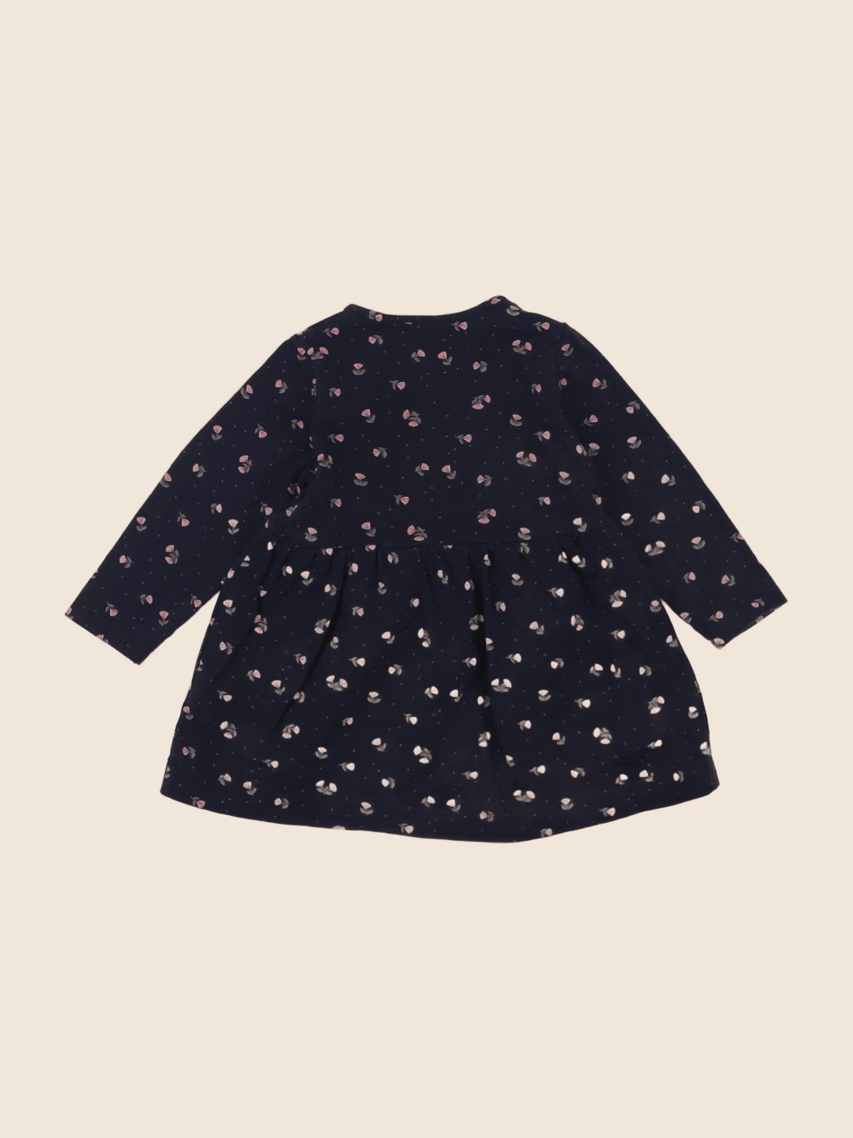 Vertbaudet - robe bleu, rose - 2 ans