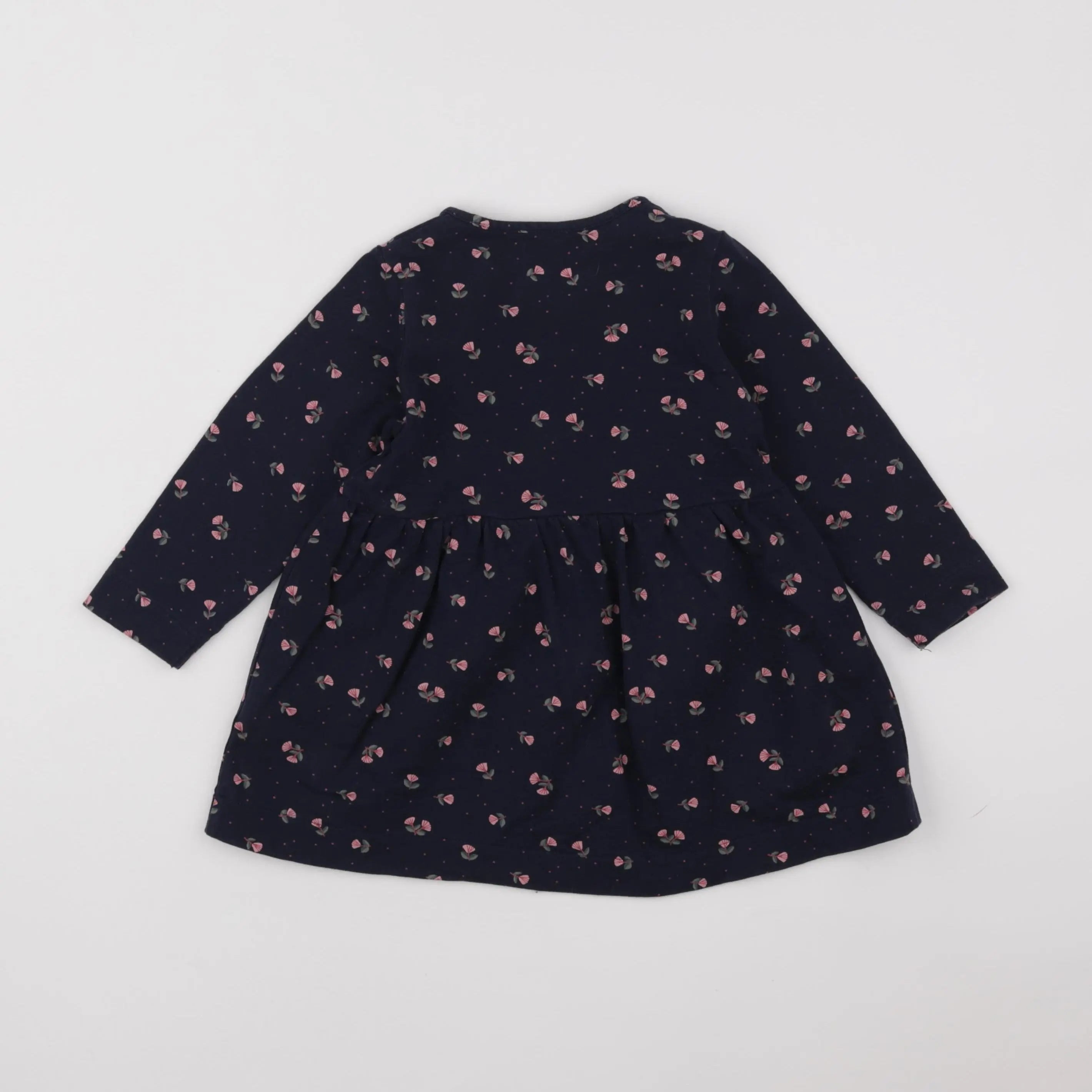 Vertbaudet - robe bleu, rose - 2 ans