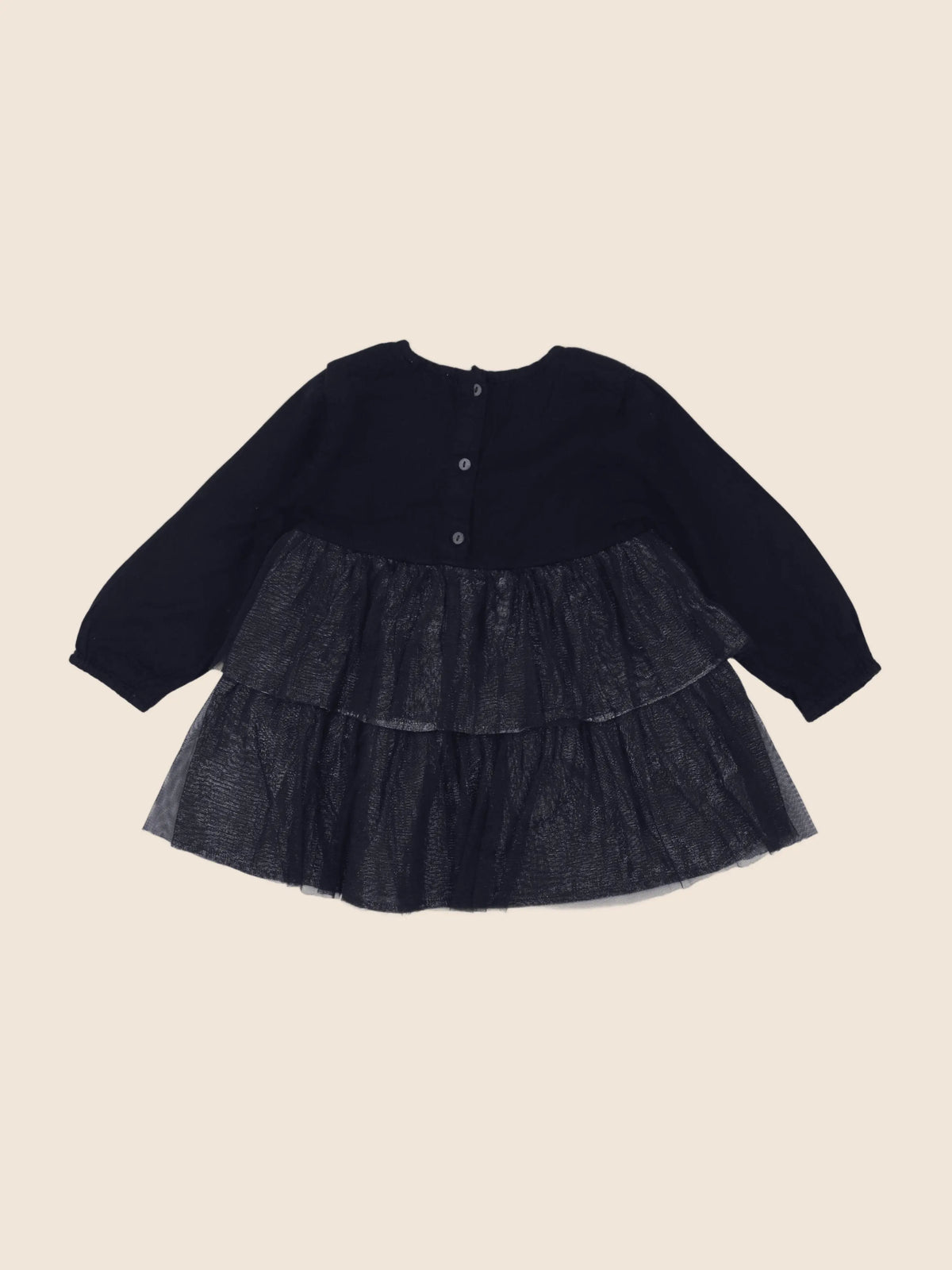 Vertbaudet - robe bleu, argent - 2 ans
