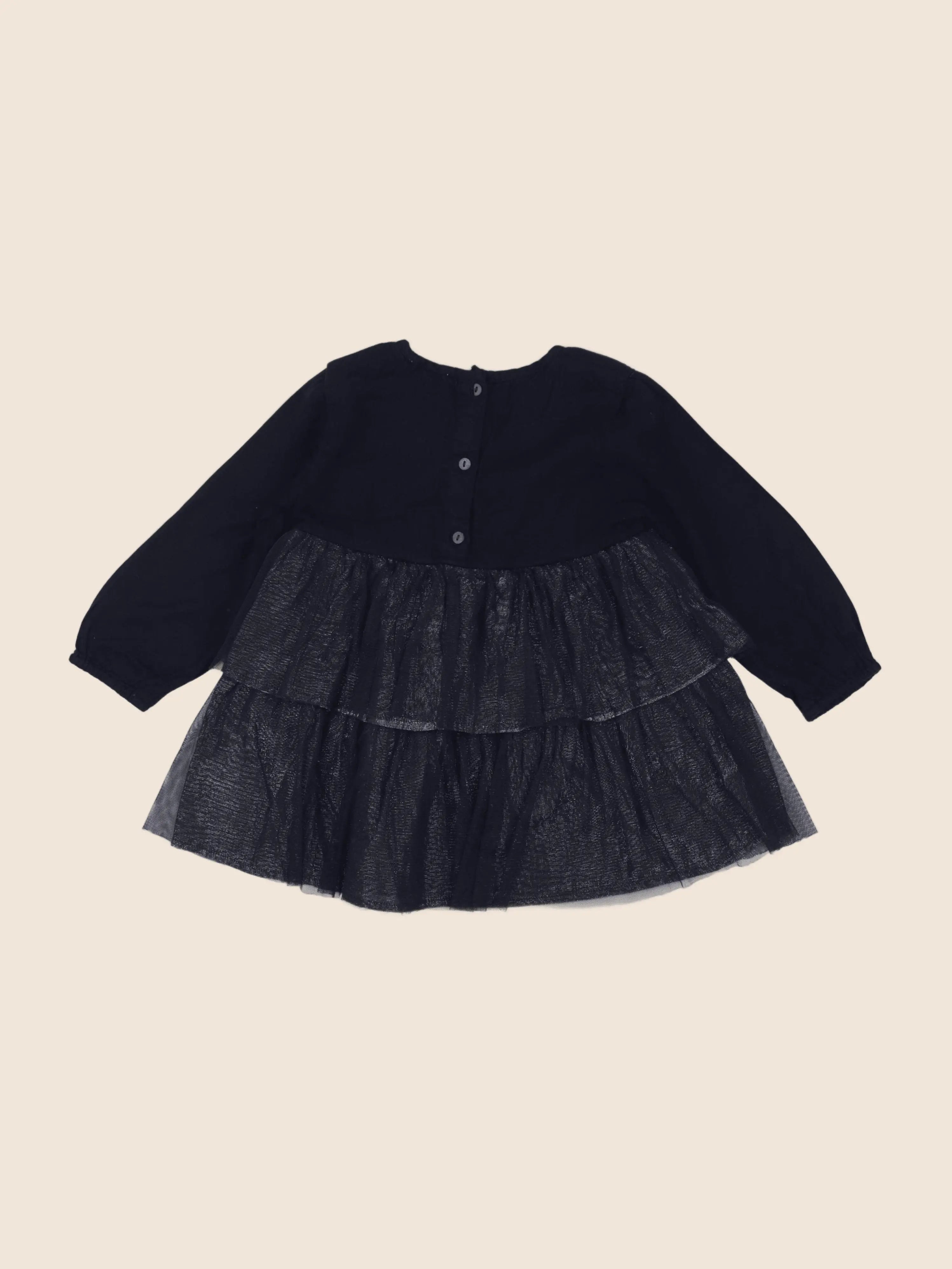 Vertbaudet - robe bleu, argent - 2 ans