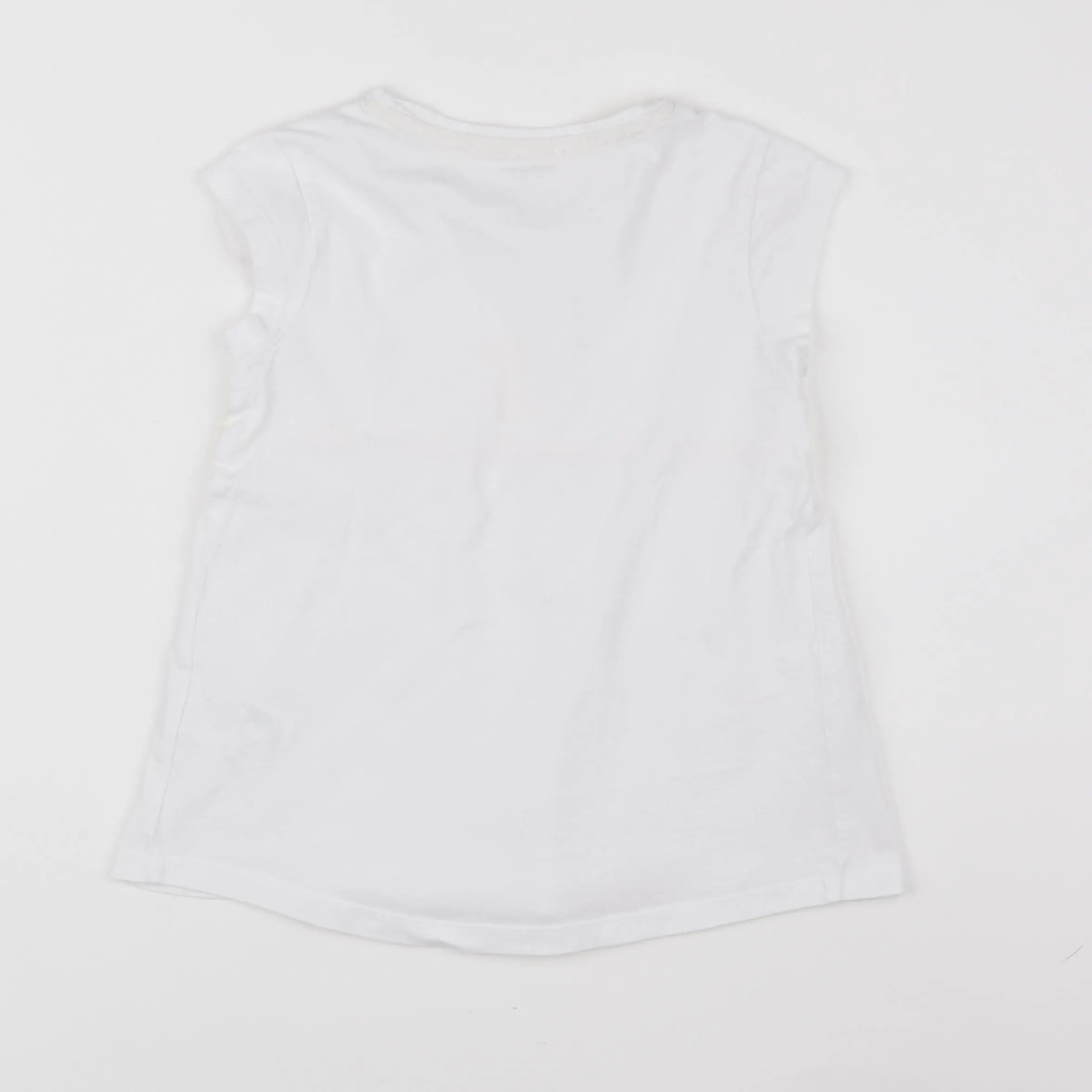 Vertbaudet - tee-shirt blanc, jaune - 8 ans