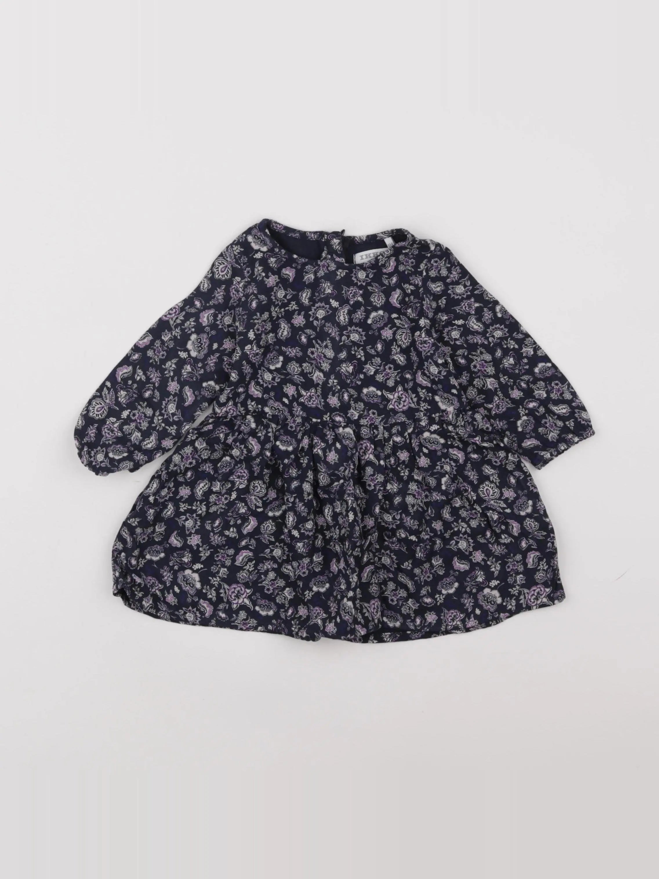 IKKS - robe bleu, violet - 6 mois