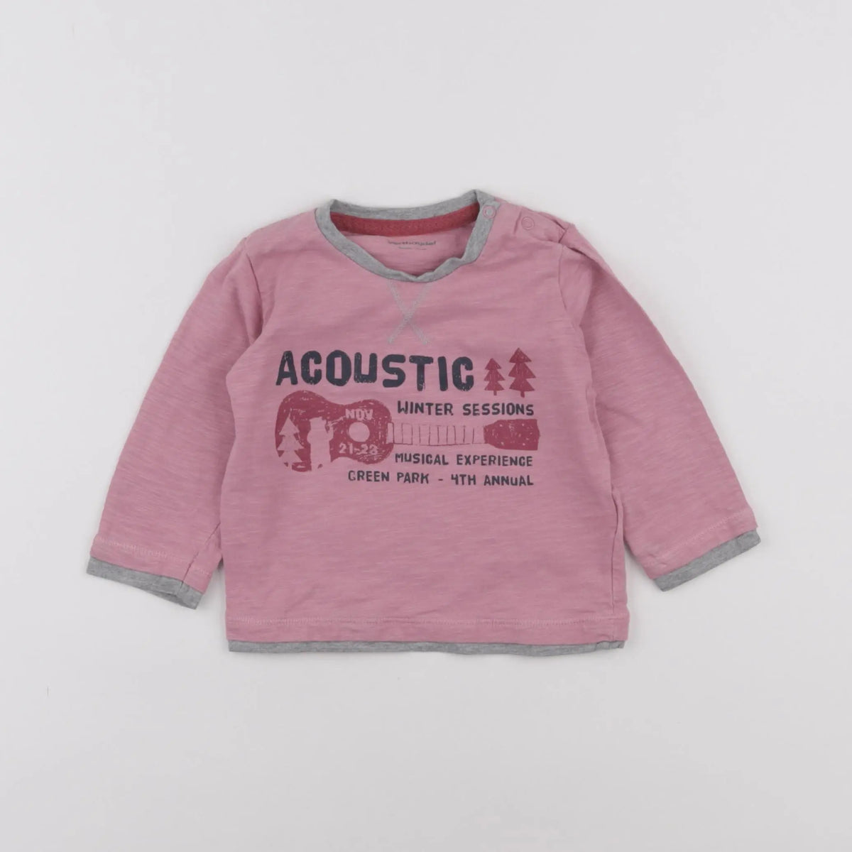 Vertbaudet - tee-shirt rose - 9 mois