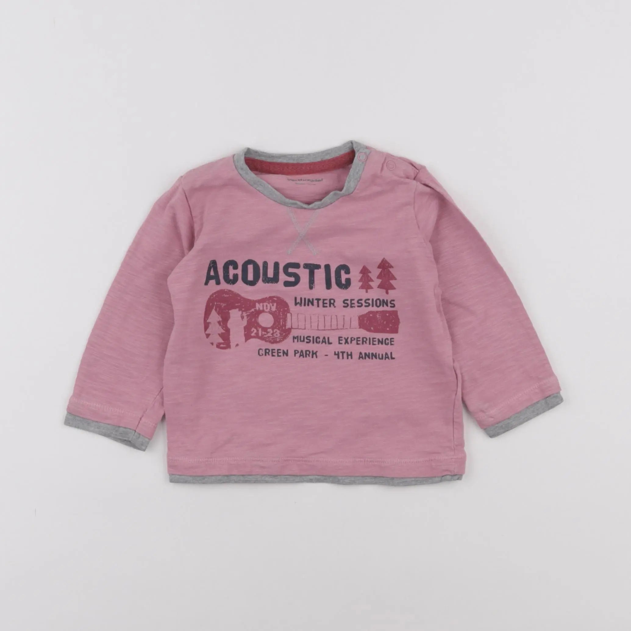 Vertbaudet - tee-shirt rose - 9 mois