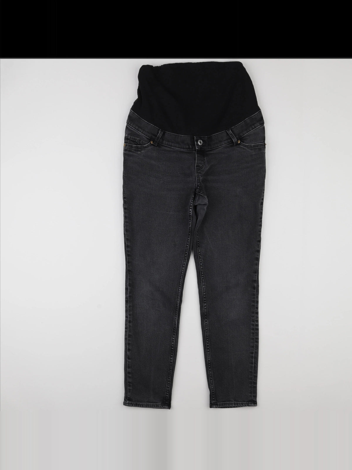 H&M - jean grossesse gris, noir - s