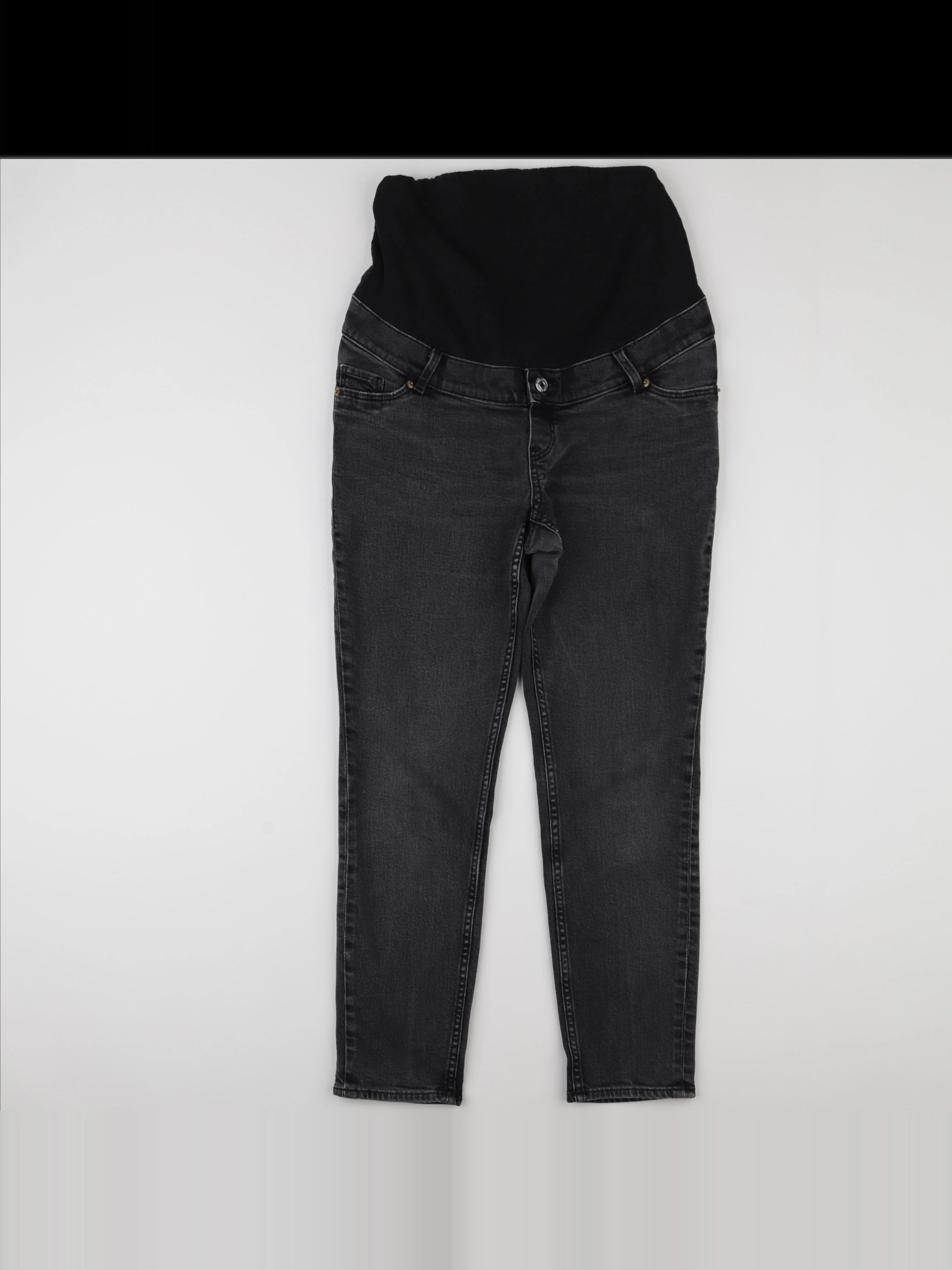 H&M - jean grossesse gris, noir - s