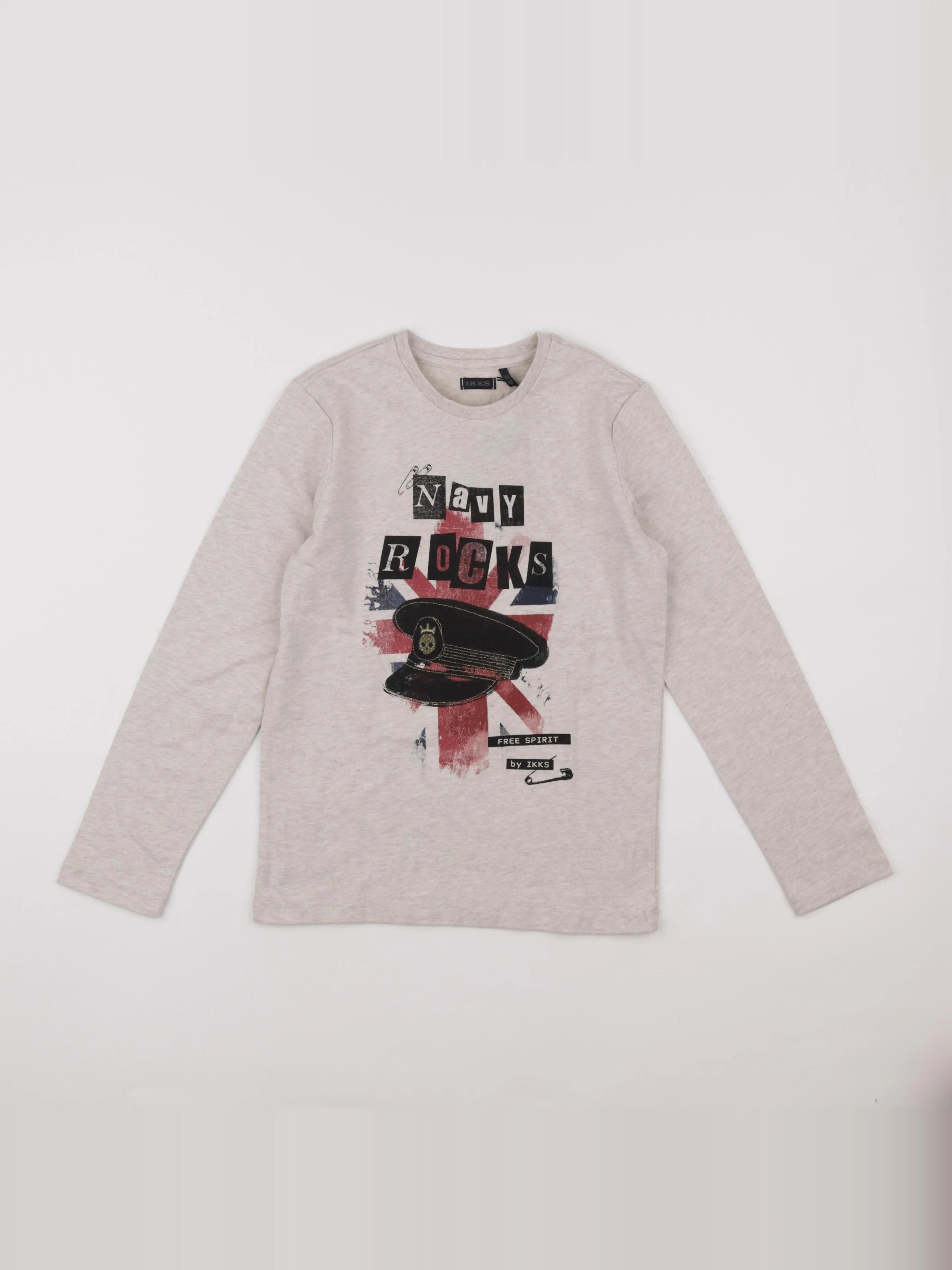 IKKS - tee-shirt beige - 10 ans