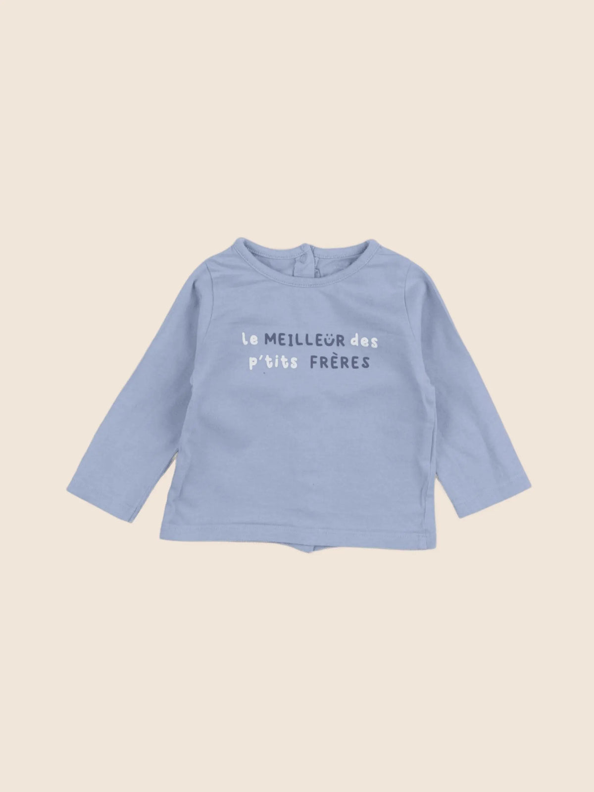 Vertbaudet - tee-shirt bleu - 9 mois