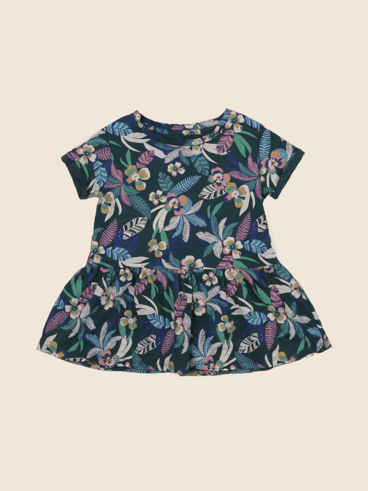 Vertbaudet - robe vert - 2 ans