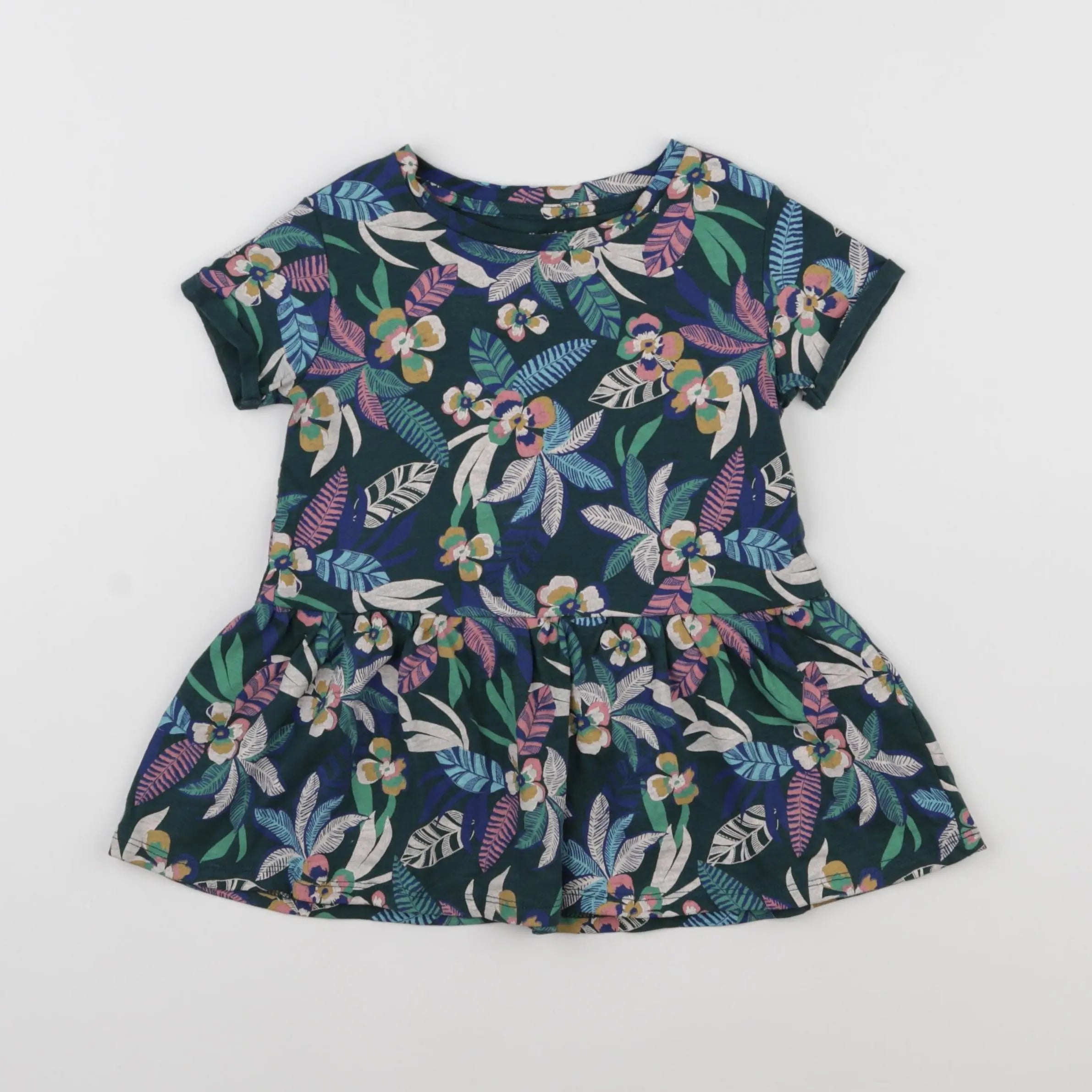 Vertbaudet - robe vert - 2 ans