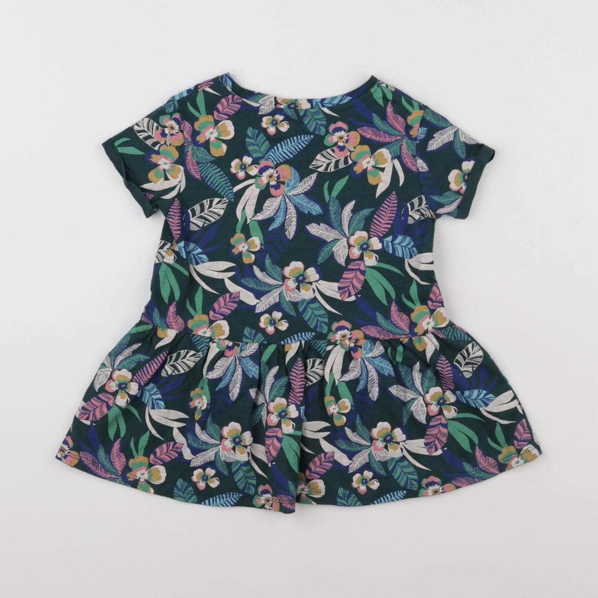 Vertbaudet - robe vert - 2 ans