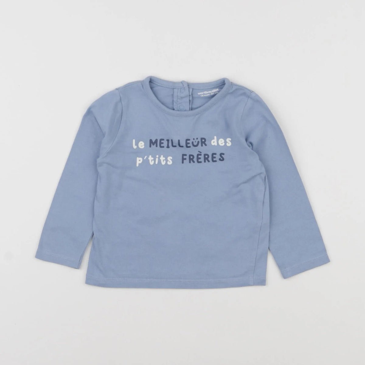 Vertbaudet - tee-shirt bleu - 18 mois