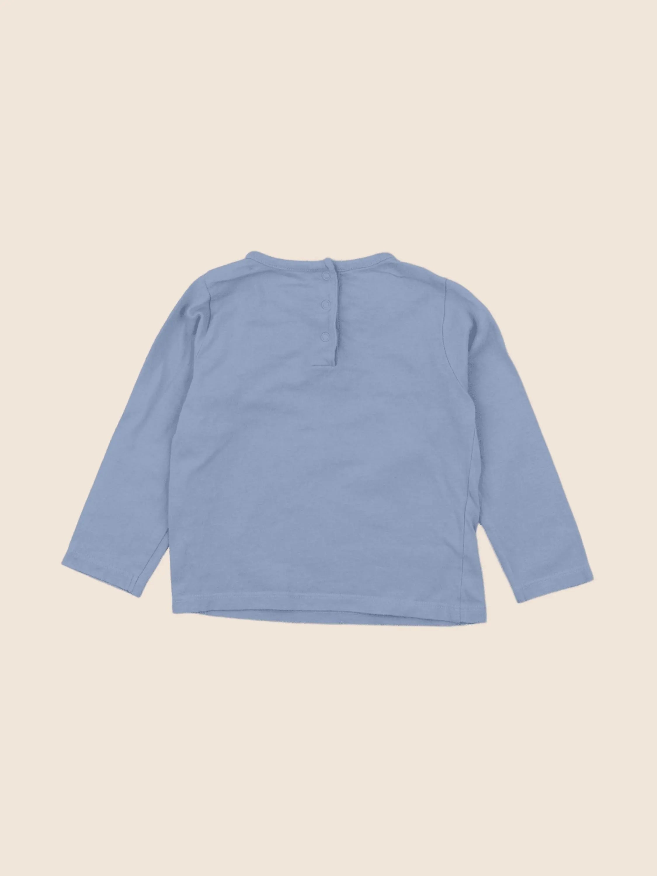 Vertbaudet - tee-shirt bleu - 18 mois