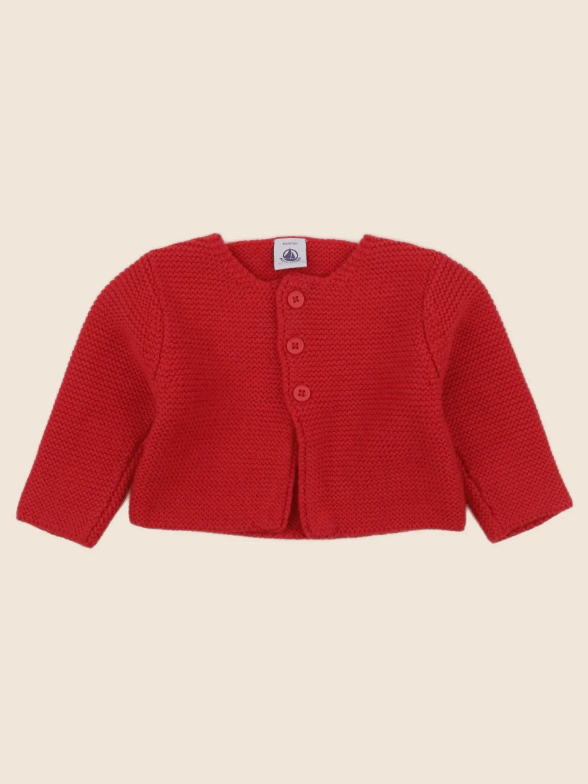 Petit Bateau - gilet rouge - 6 mois