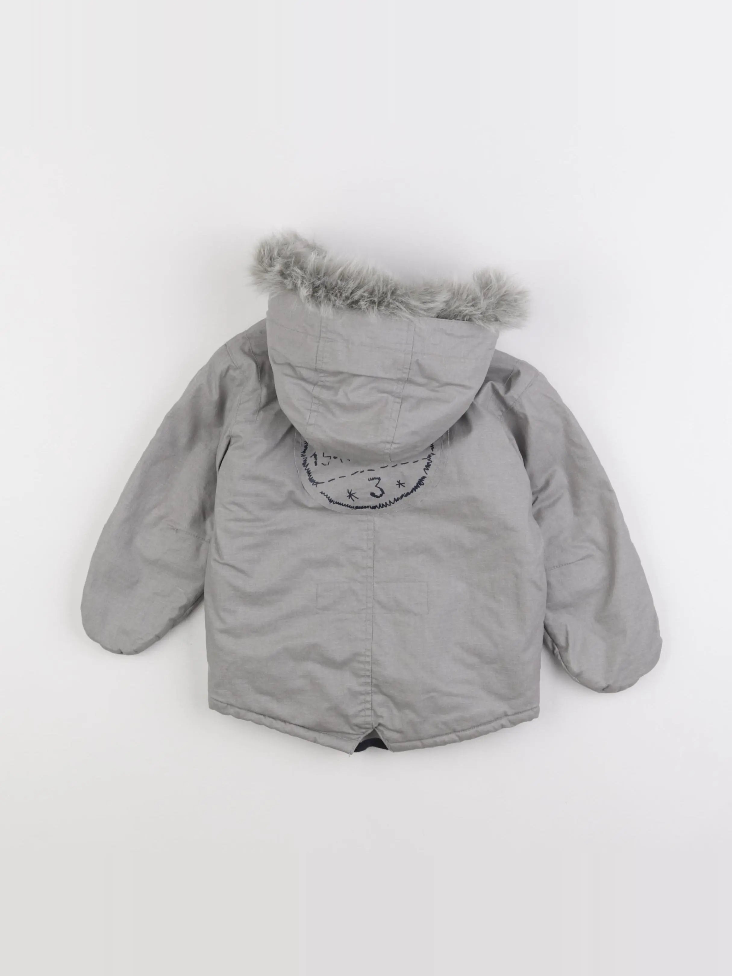 IKKS - parka gris, argent - 6 mois