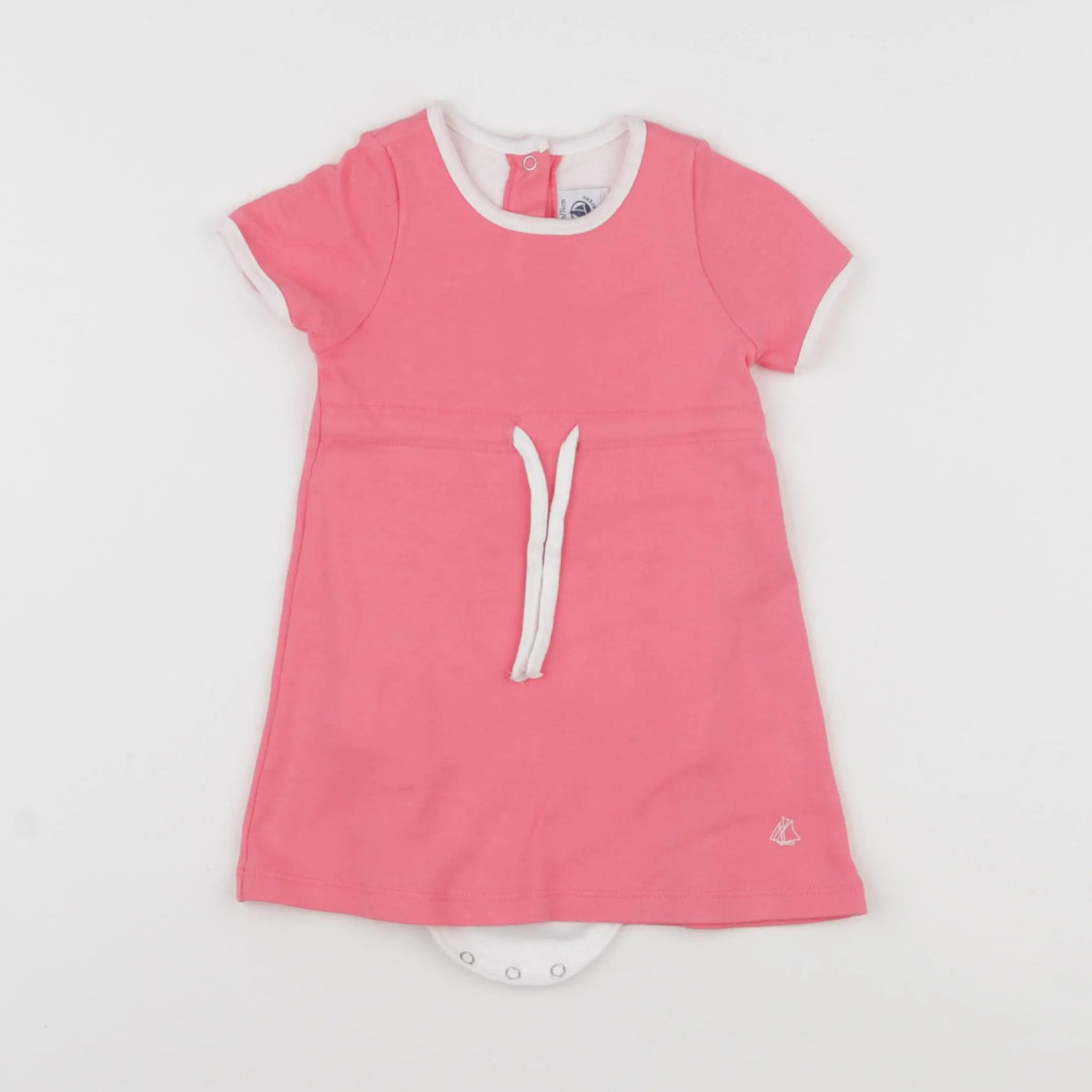 Petit Bateau - body robe rose - 12 mois