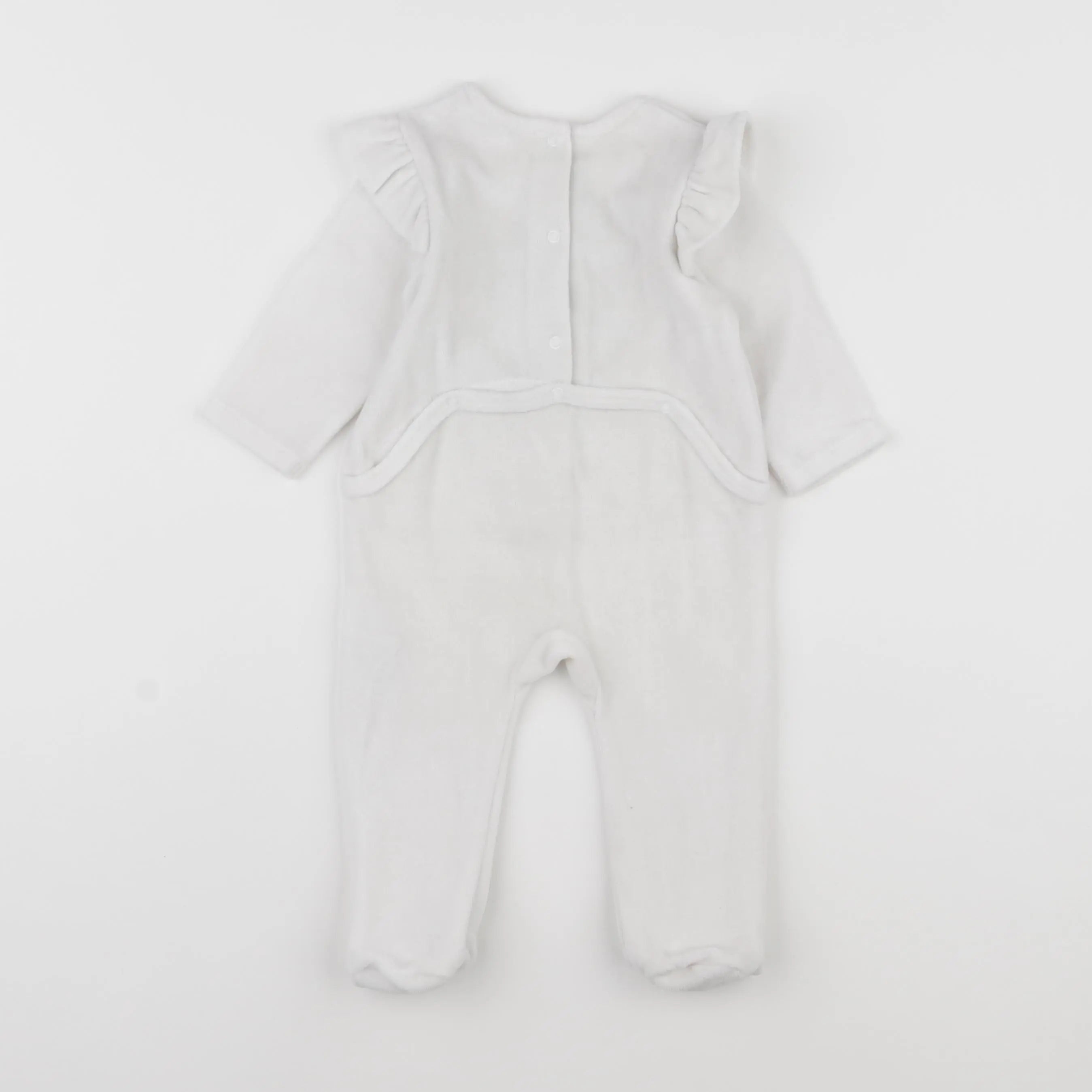Vertbaudet - pyjama velours blanc - 6 mois