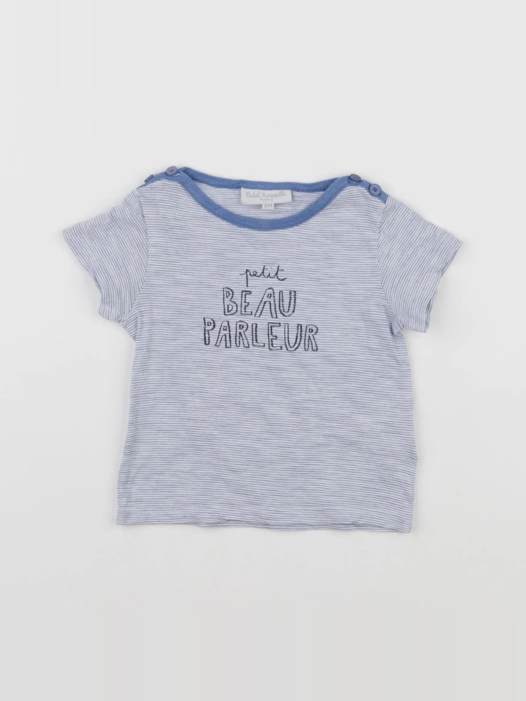 Cadet Rousselle - tee-shirt bleu - 6 mois