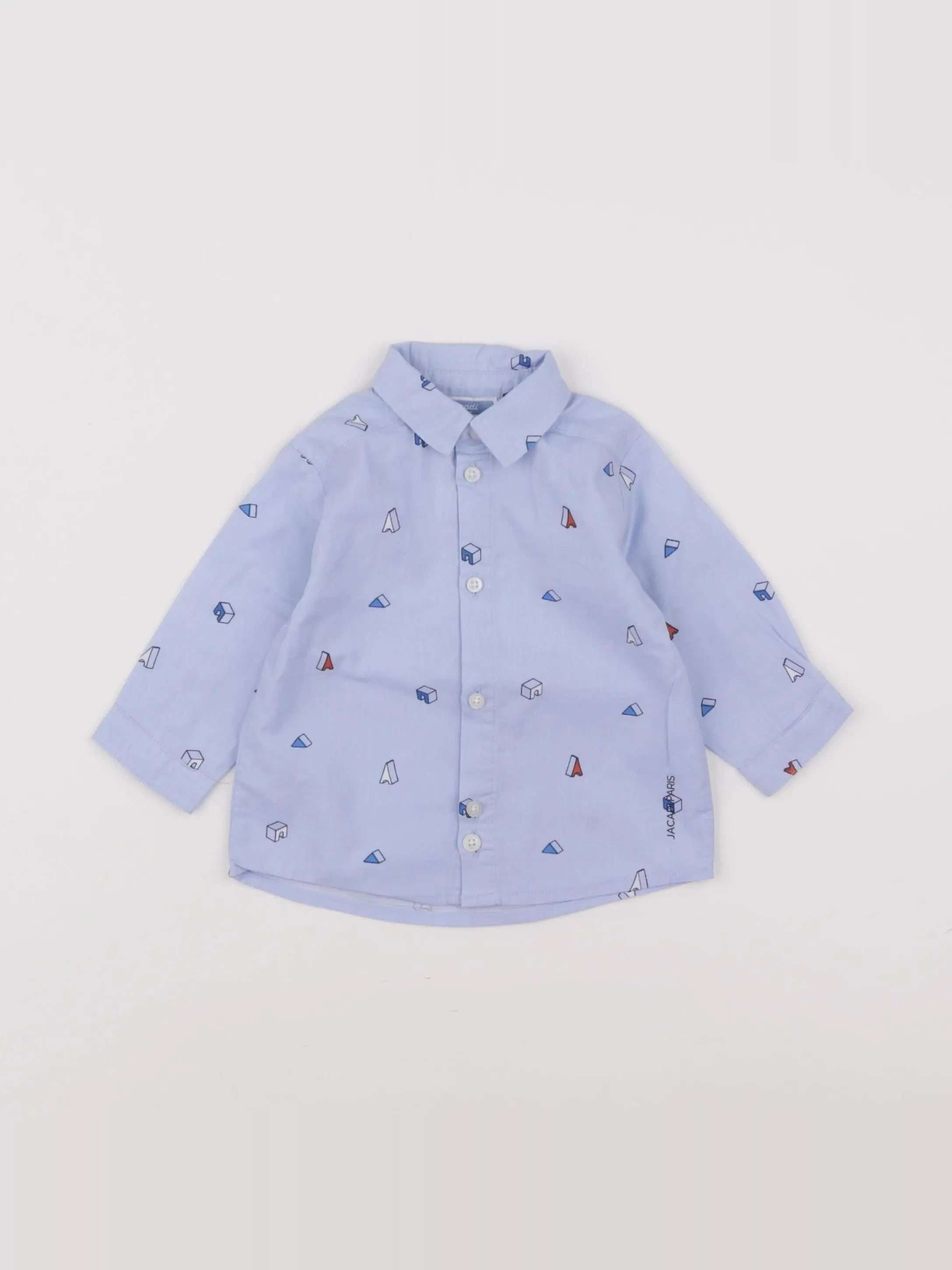 Jacadi - chemise bleu - 6 mois