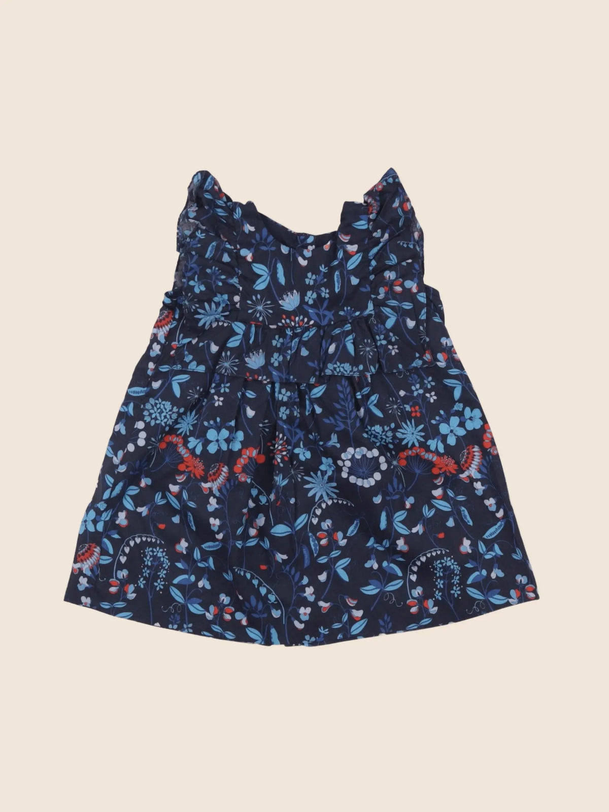 Jacadi - robe liberty bleu - 6 mois