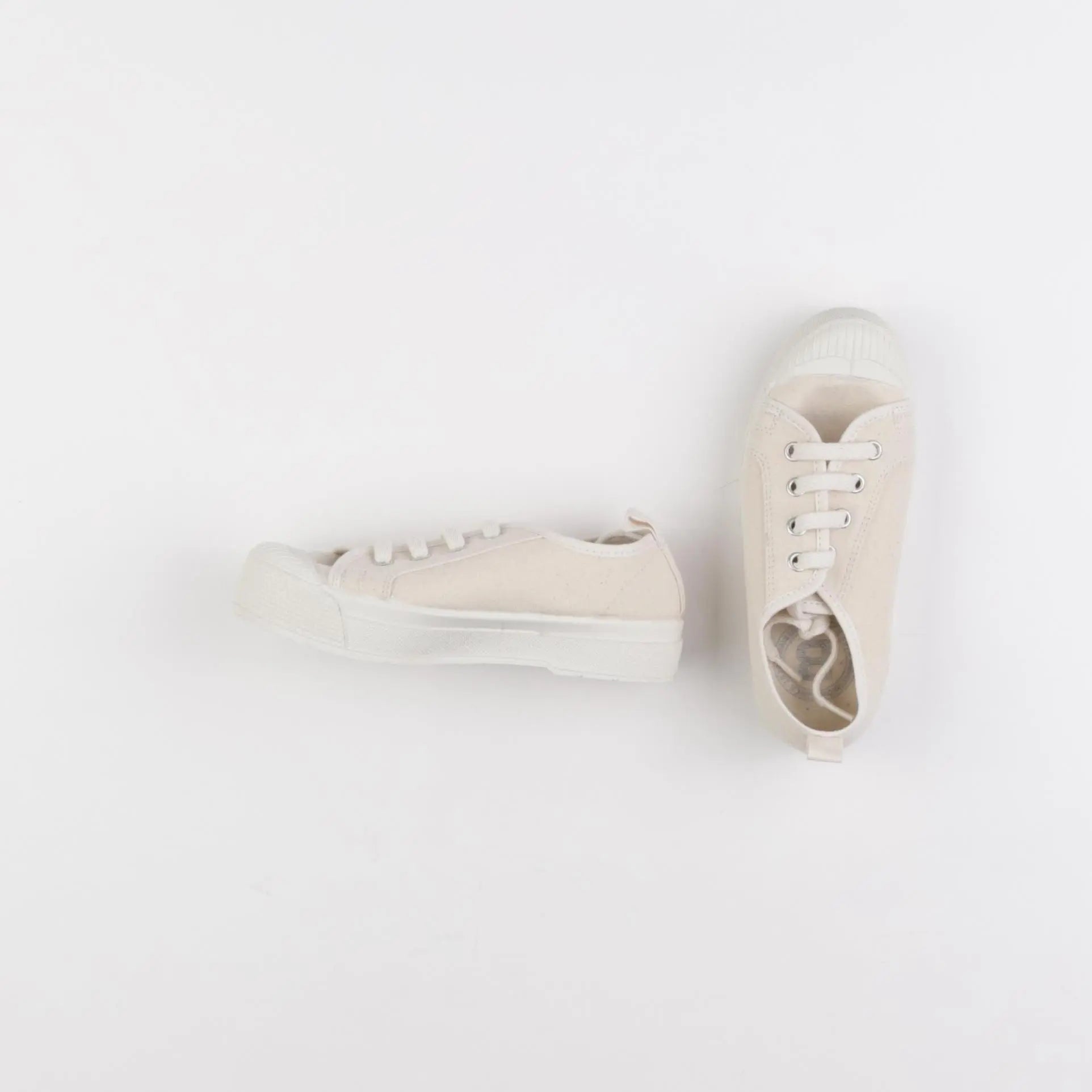 Bensimon - tennis à scratch/ lacets beige - pointure 33
