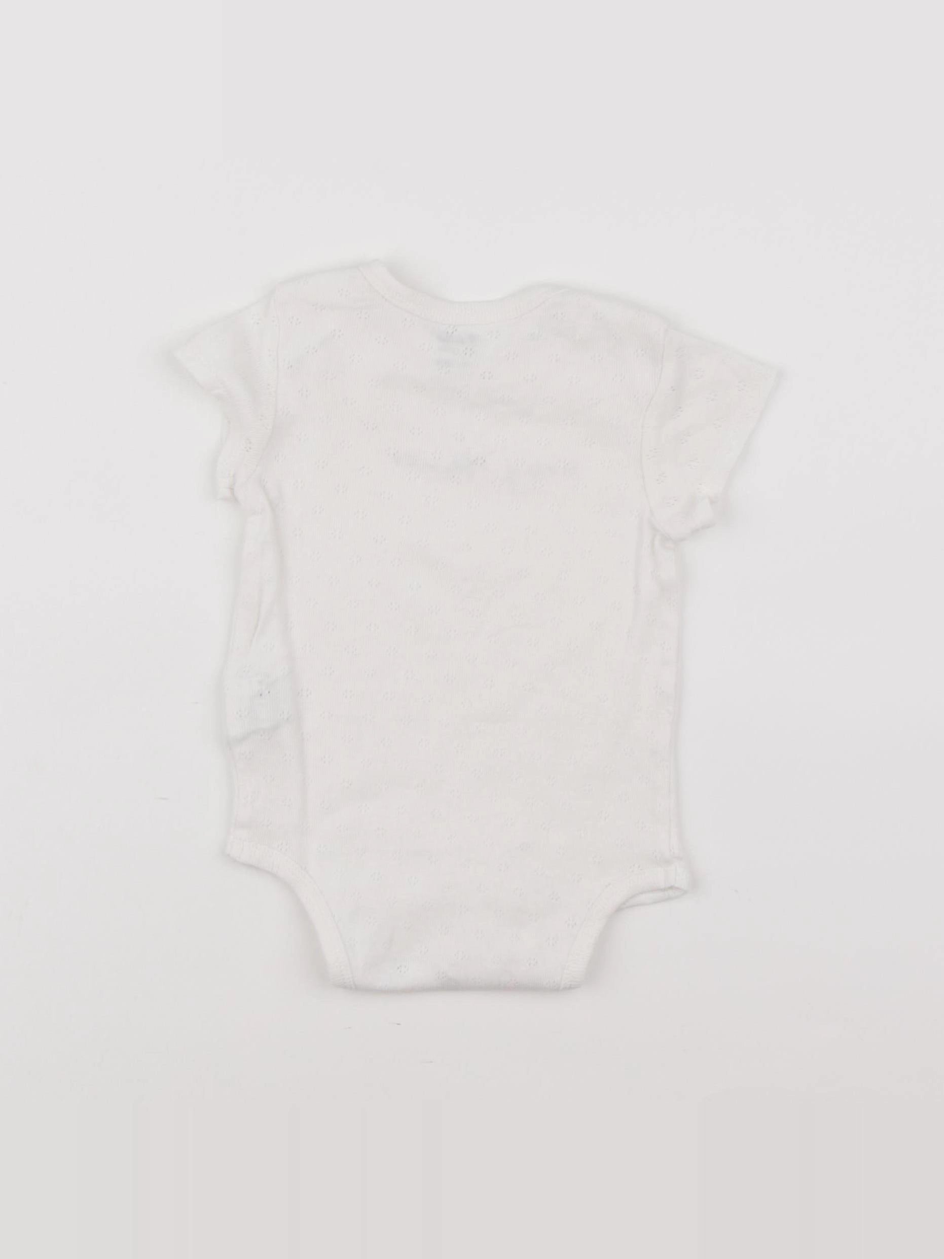 Tape à l'oeil - body blanc - 6 mois