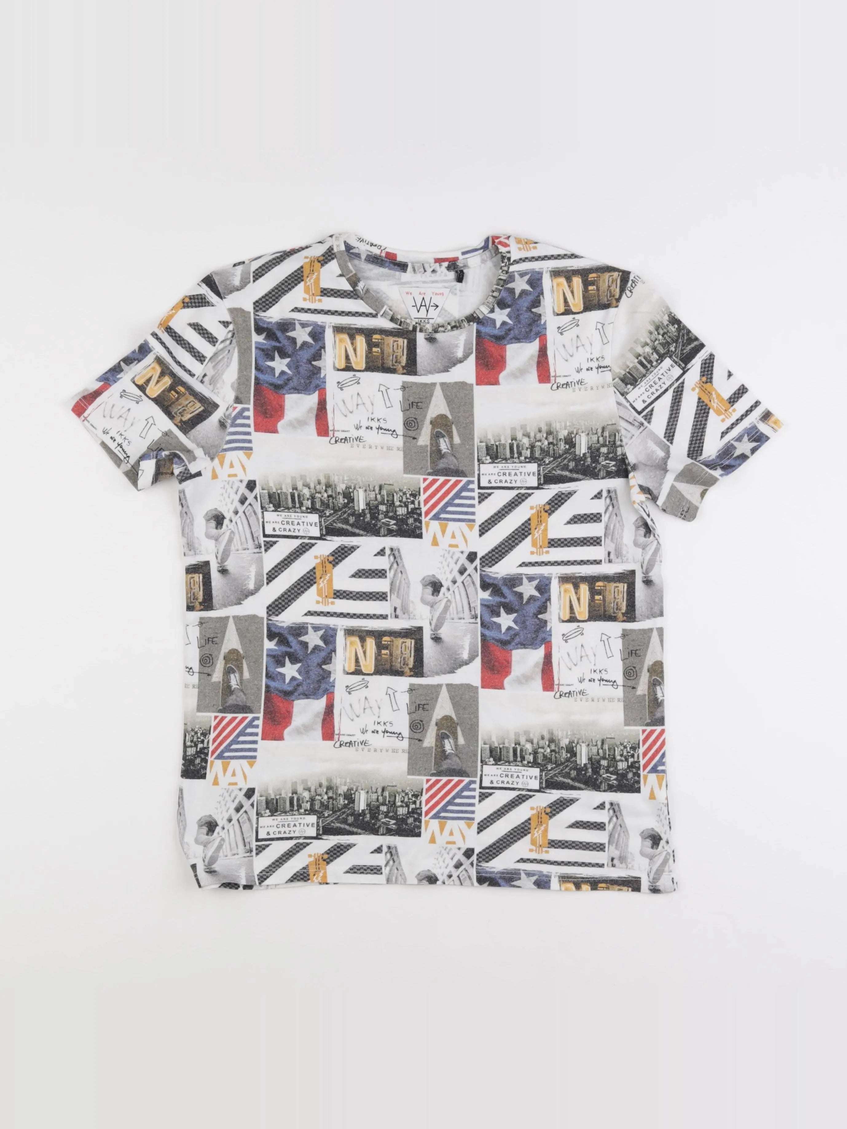 IKKS - tee-shirt multicolore - 14 ans