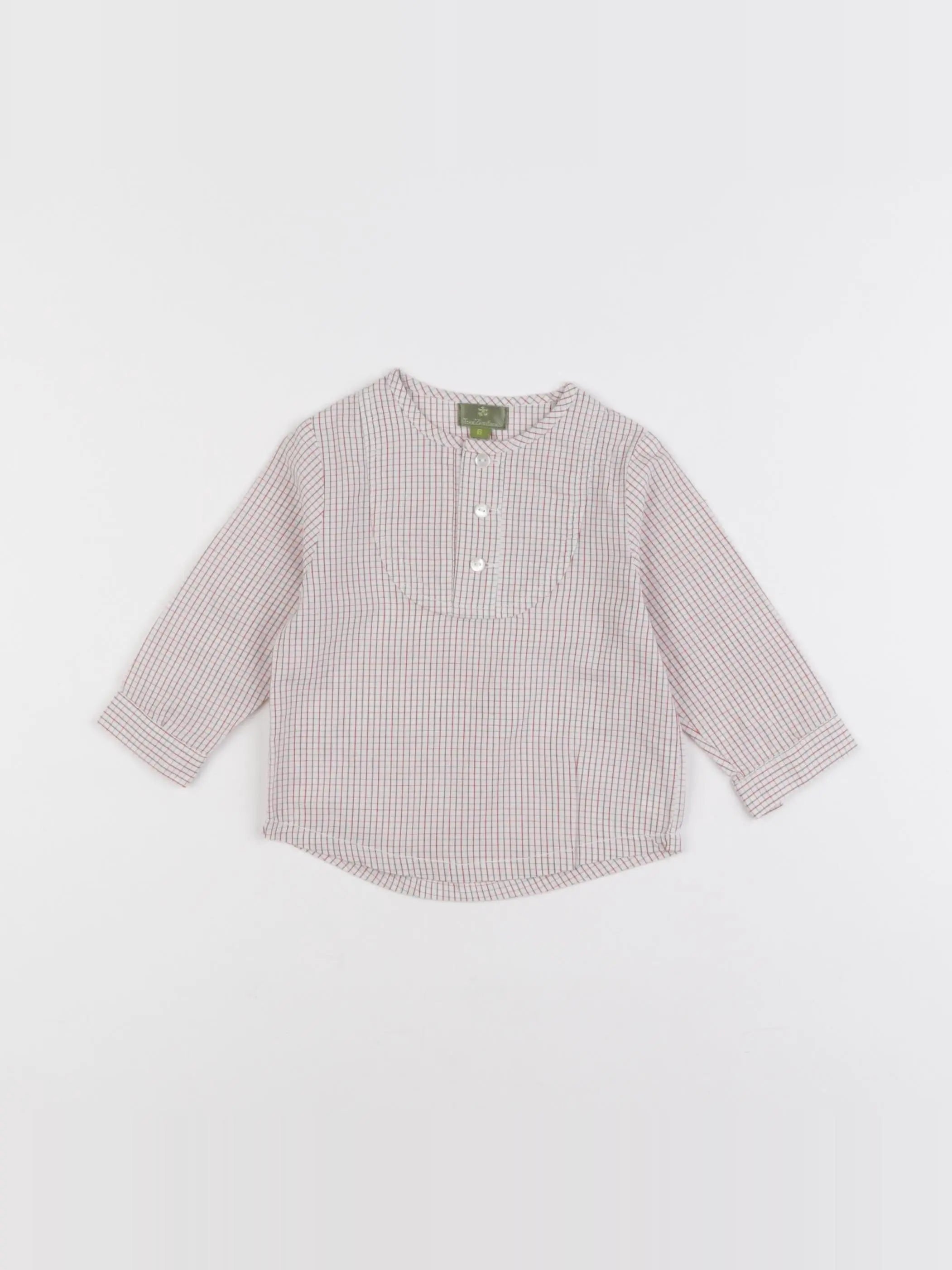 TroiZenfants - blouse blanc, rouge - 6 mois