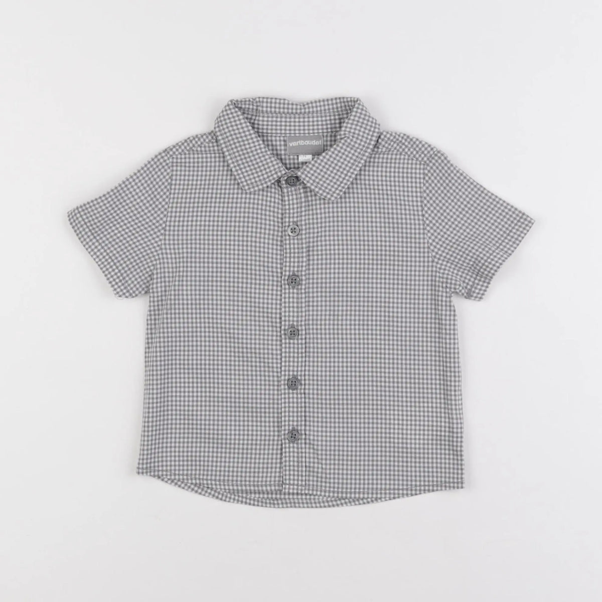 Vertbaudet - chemise gris - 12 mois