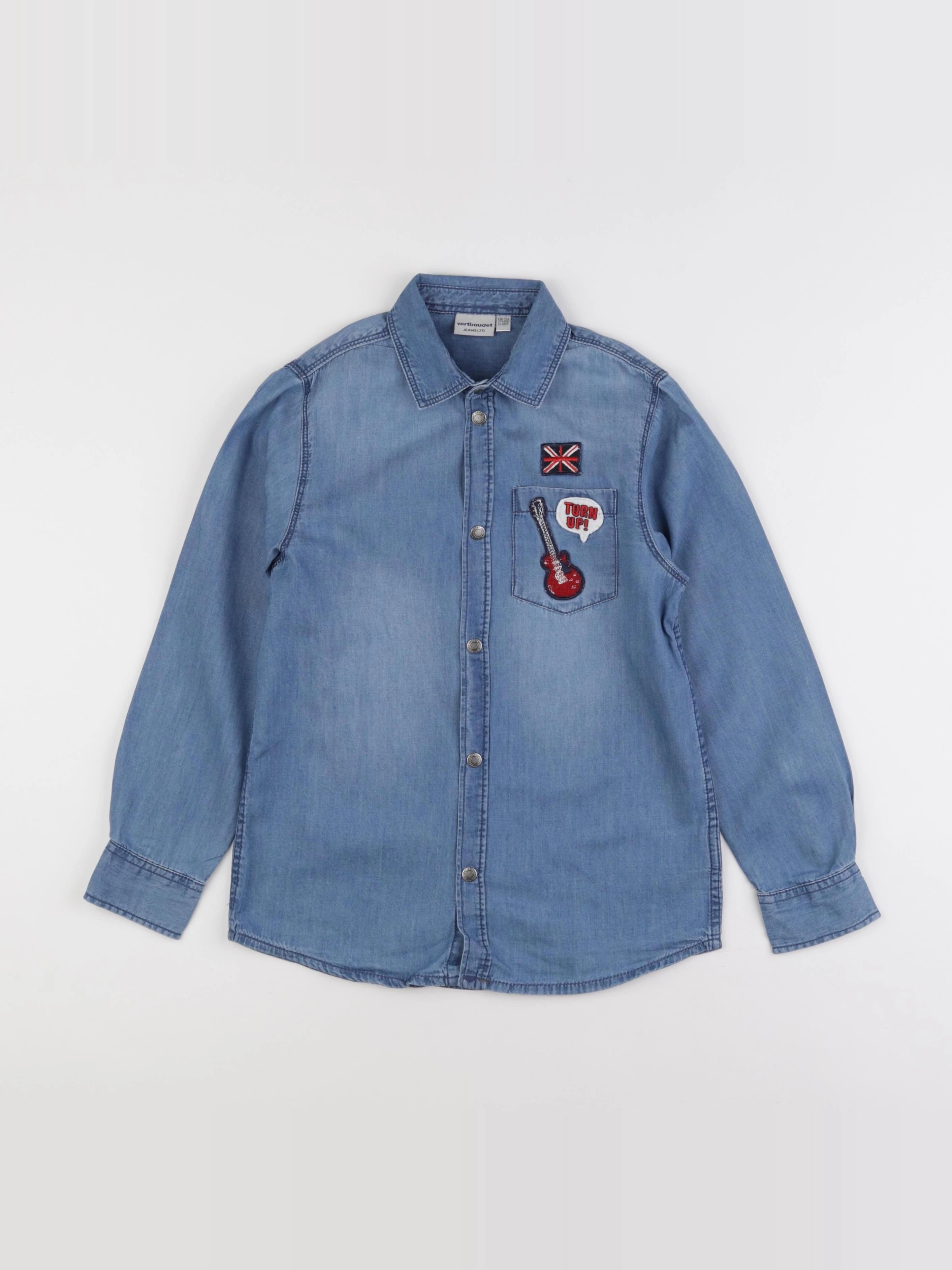 Vertbaudet - chemise bleu - 10 ans