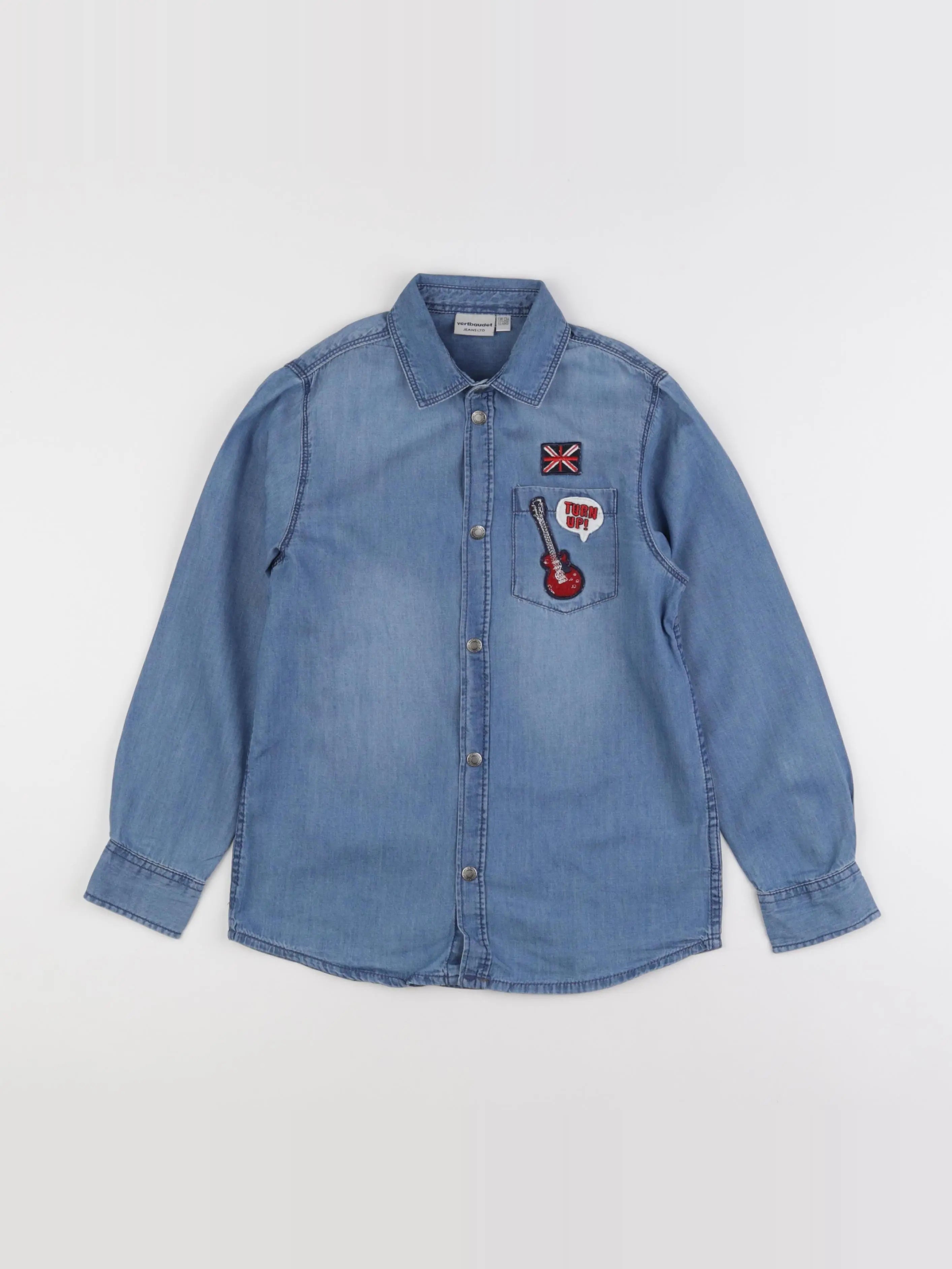 Vertbaudet - chemise bleu - 10 ans