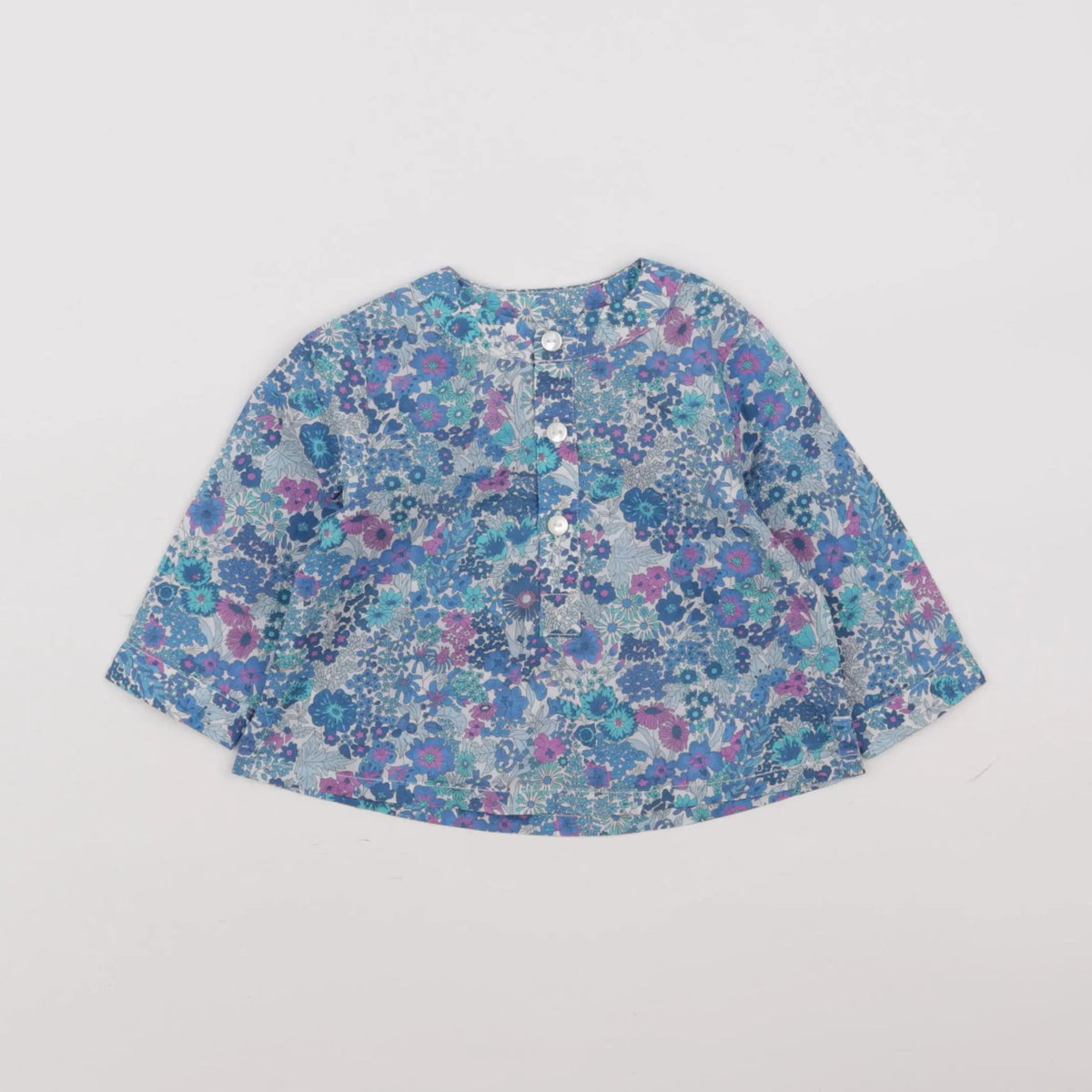 Jacadi - blouse liberty bleu - 6 mois