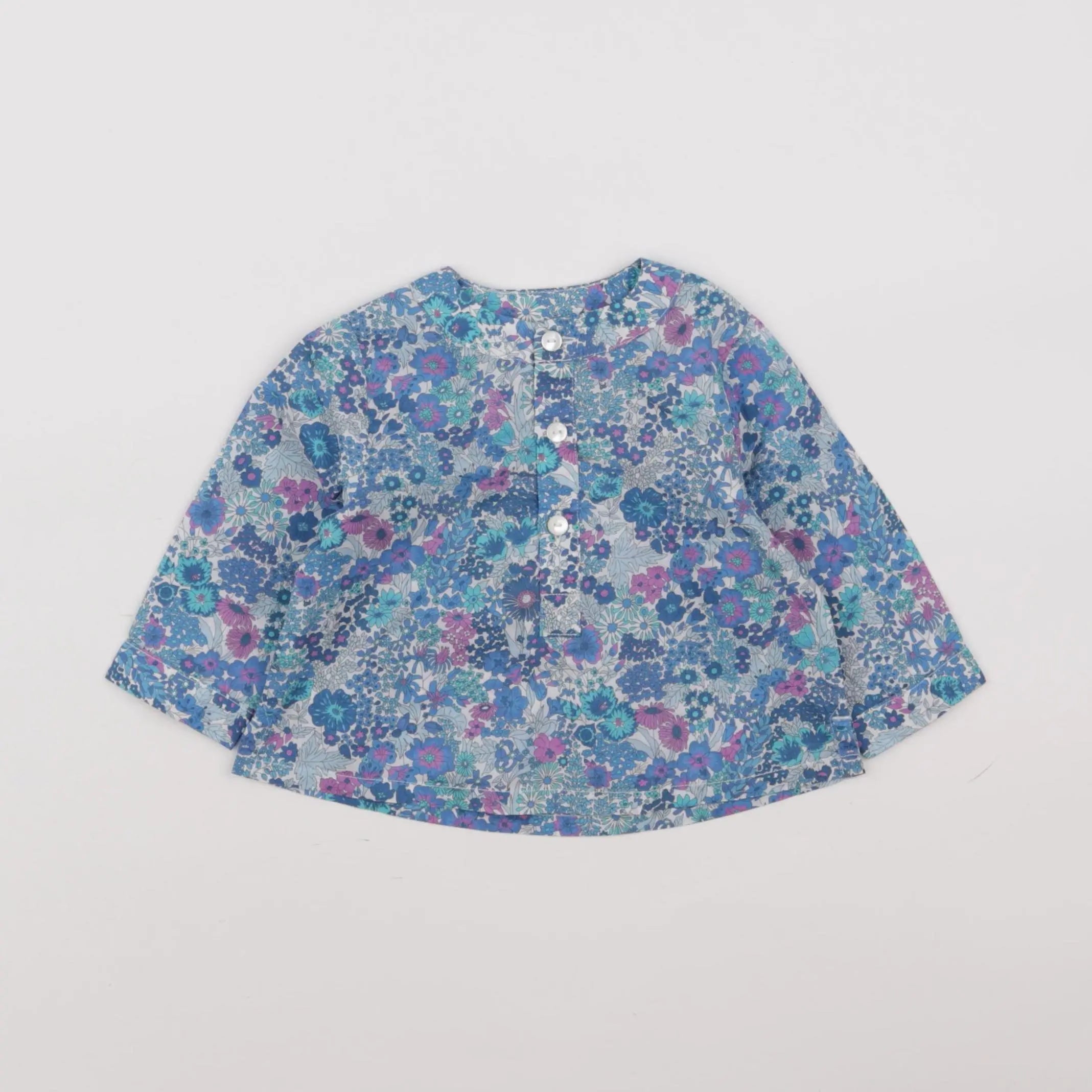 Jacadi - blouse liberty bleu - 6 mois