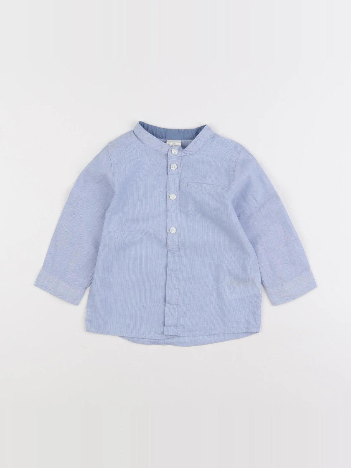 H&M - chemise bleu - 6/9 mois