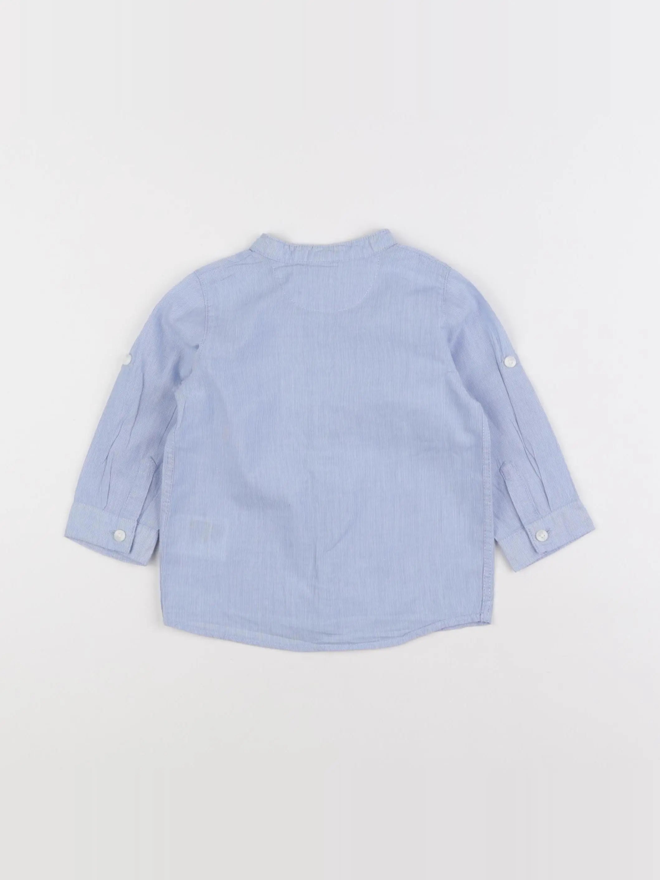 H&M - chemise bleu - 6/9 mois