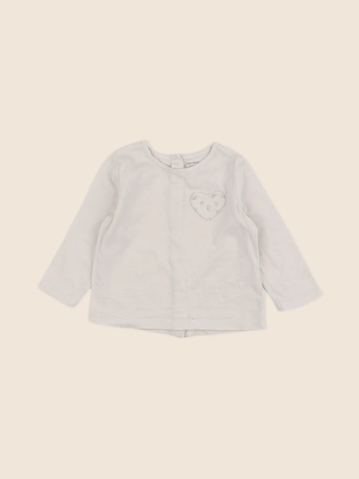 Vertbaudet - tee-shirt beige - 9 mois
