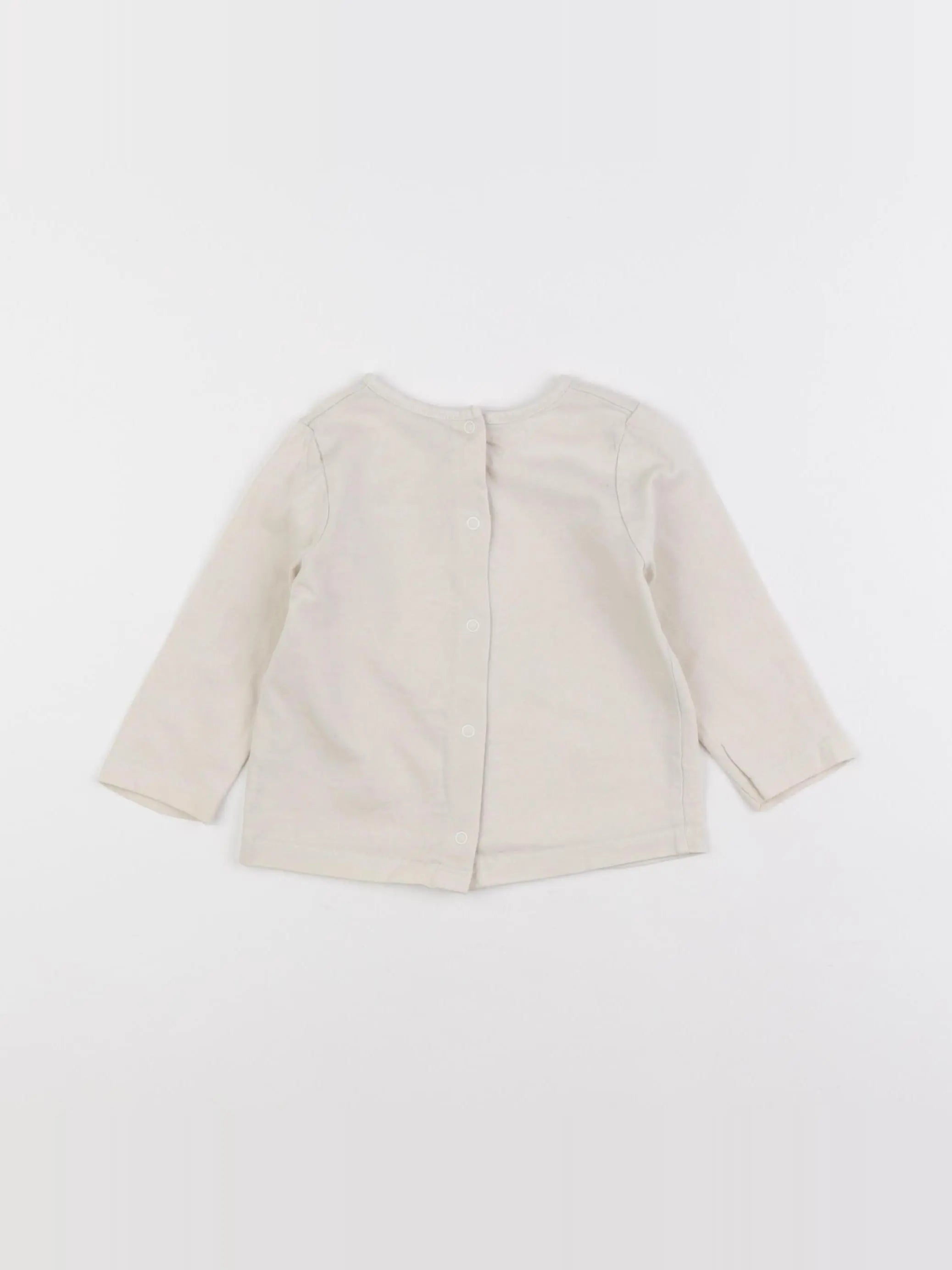Vertbaudet - tee-shirt beige - 9 mois